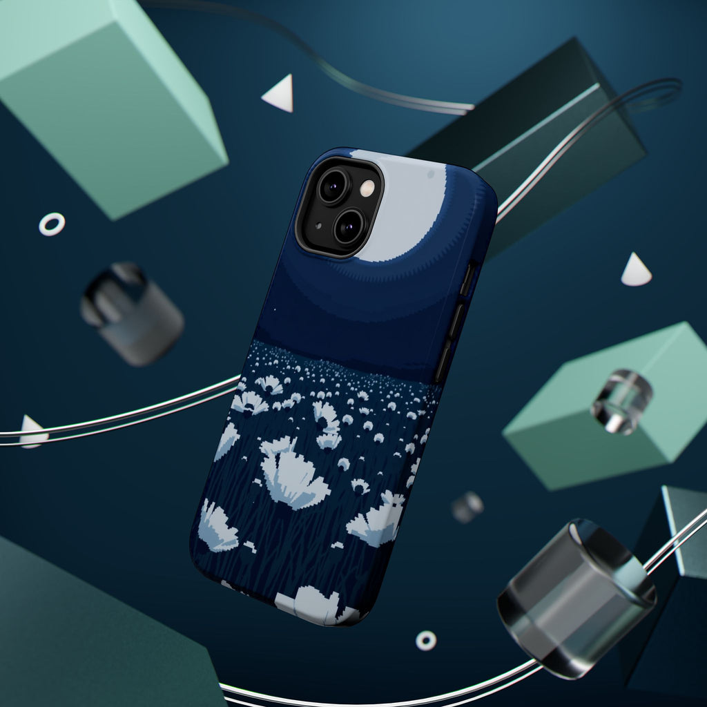 iPhone Poppy Field Pixel Art -Bit Bold Modern Everyday Snap Case · iPhone Case