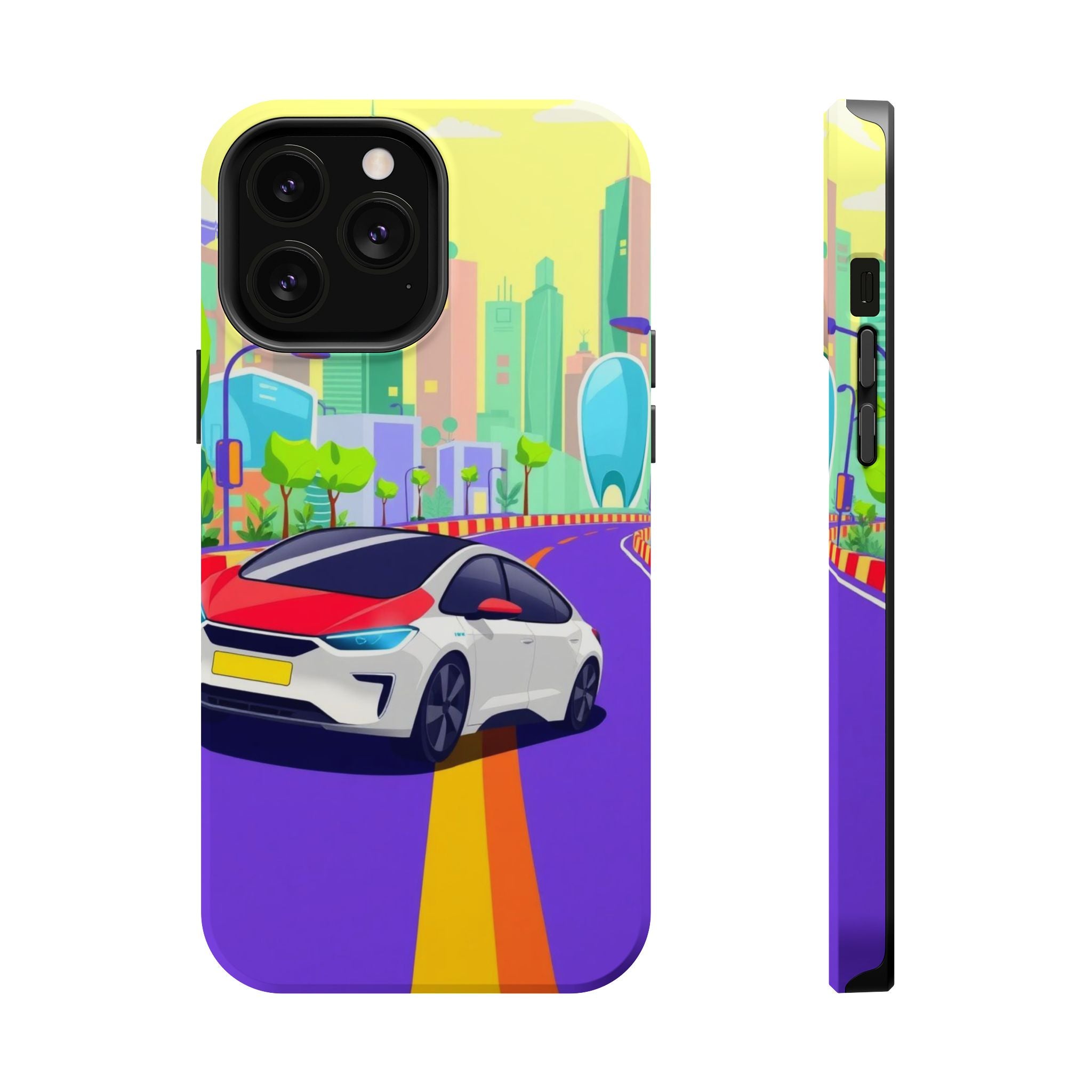 iPhone Electric Car Future Kids Fun Phone Case Gift Slim Snap Case · iPhone Case