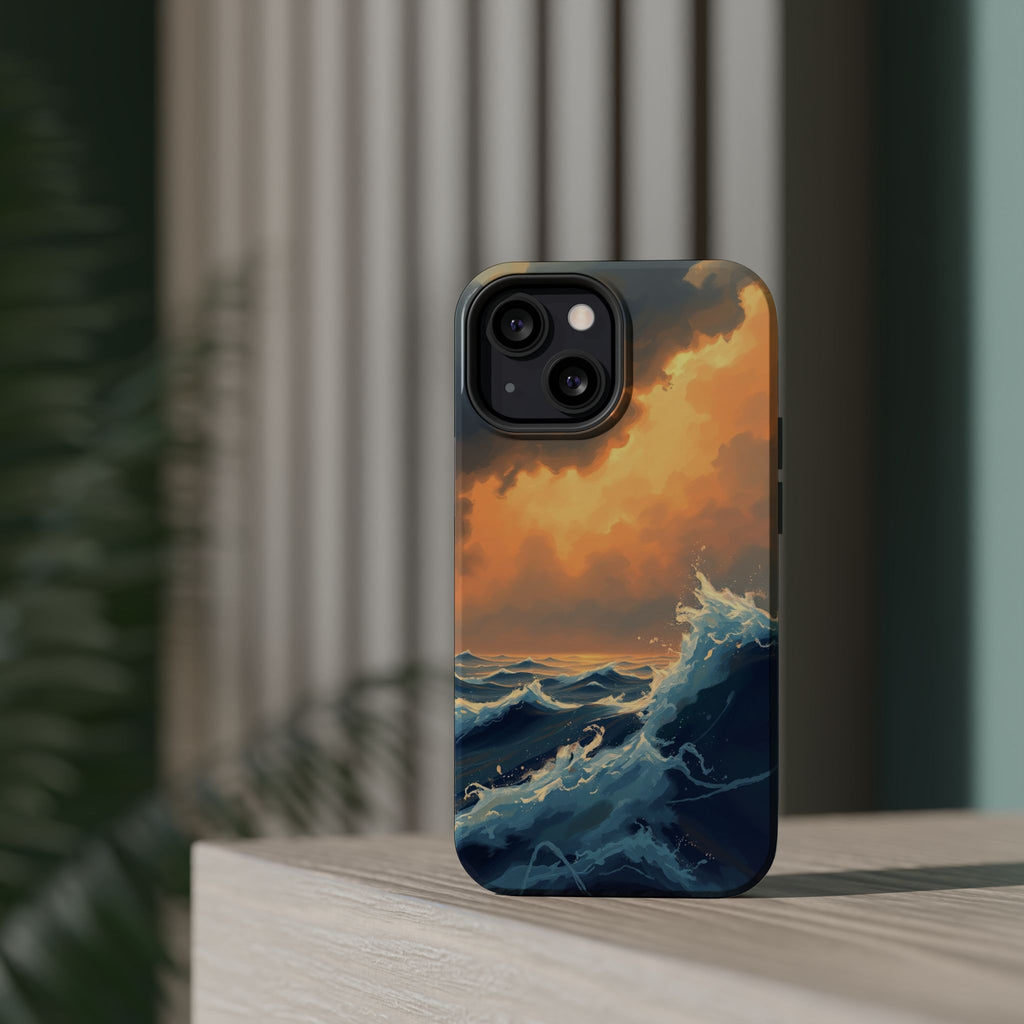 iPhone Sunset Amber And Peach Storm at Sea Slim iPhone Everyday · iPhone Case
