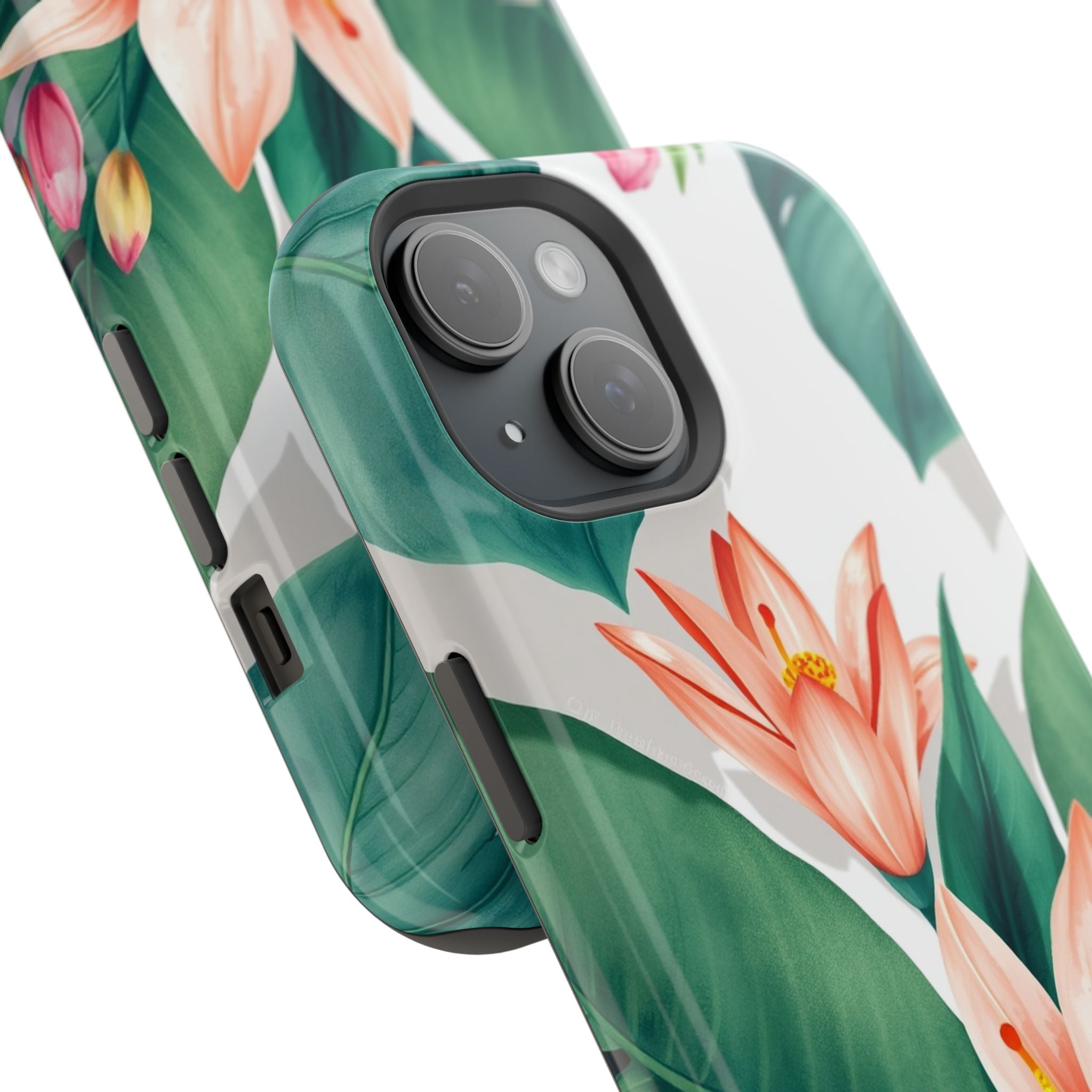 iPhone Tropical Bloom Sage And Ivory Slim Snap Case Gal · iPhone Case