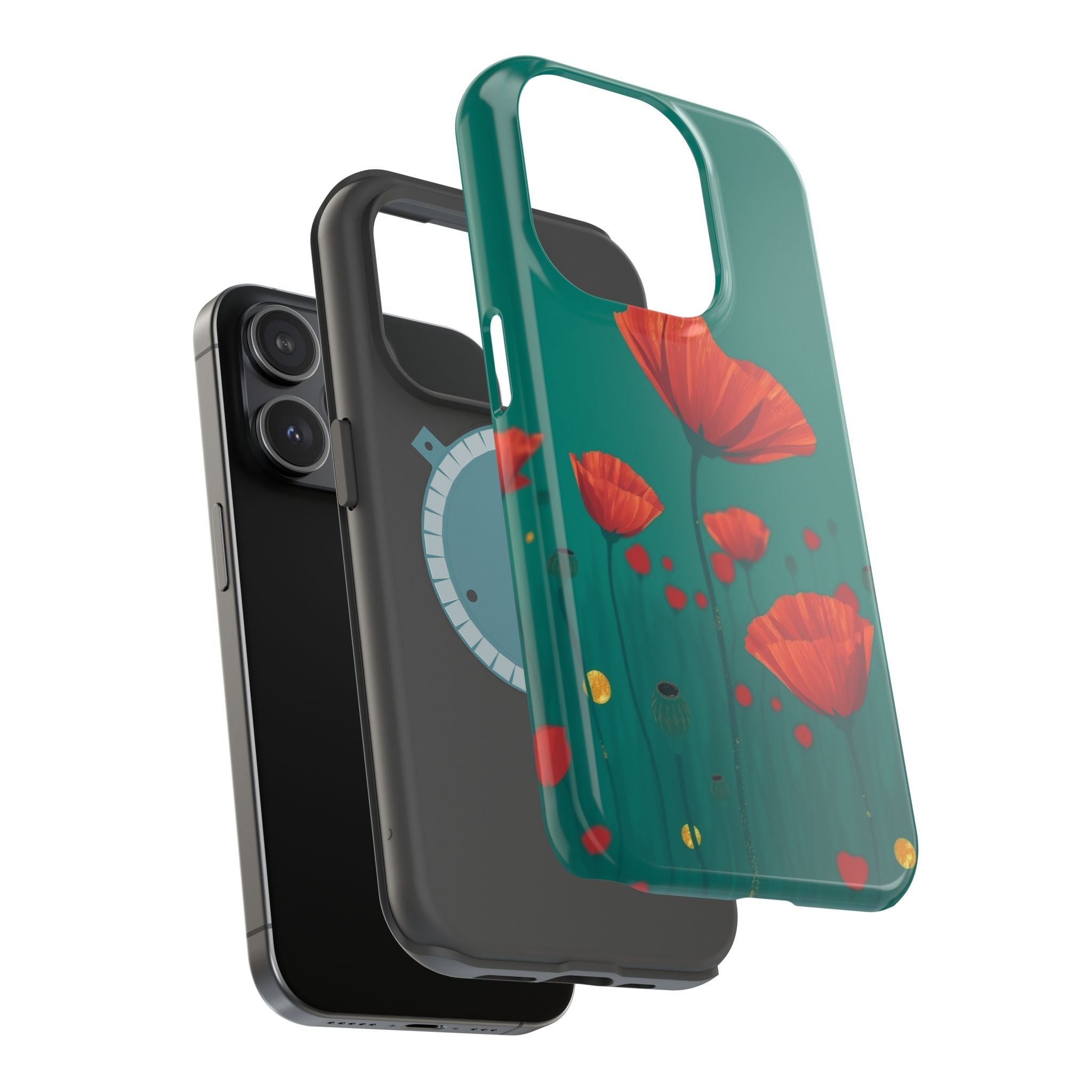 iPhone Earthy Poppy Field Design Bold Modern Everyday Snap Case · iPhone Case
