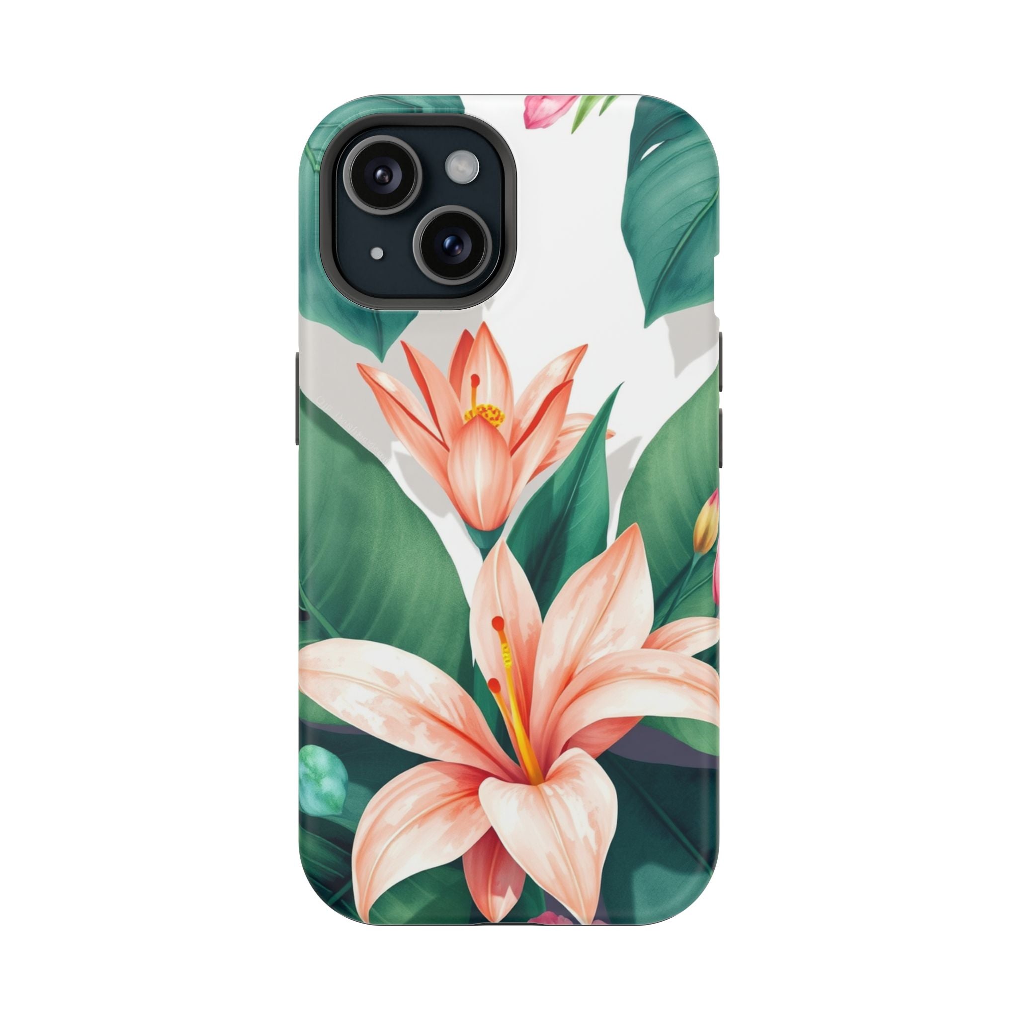iPhone Tropical Bloom Sage And Ivory Slim Snap Case Gal · iPhone Case