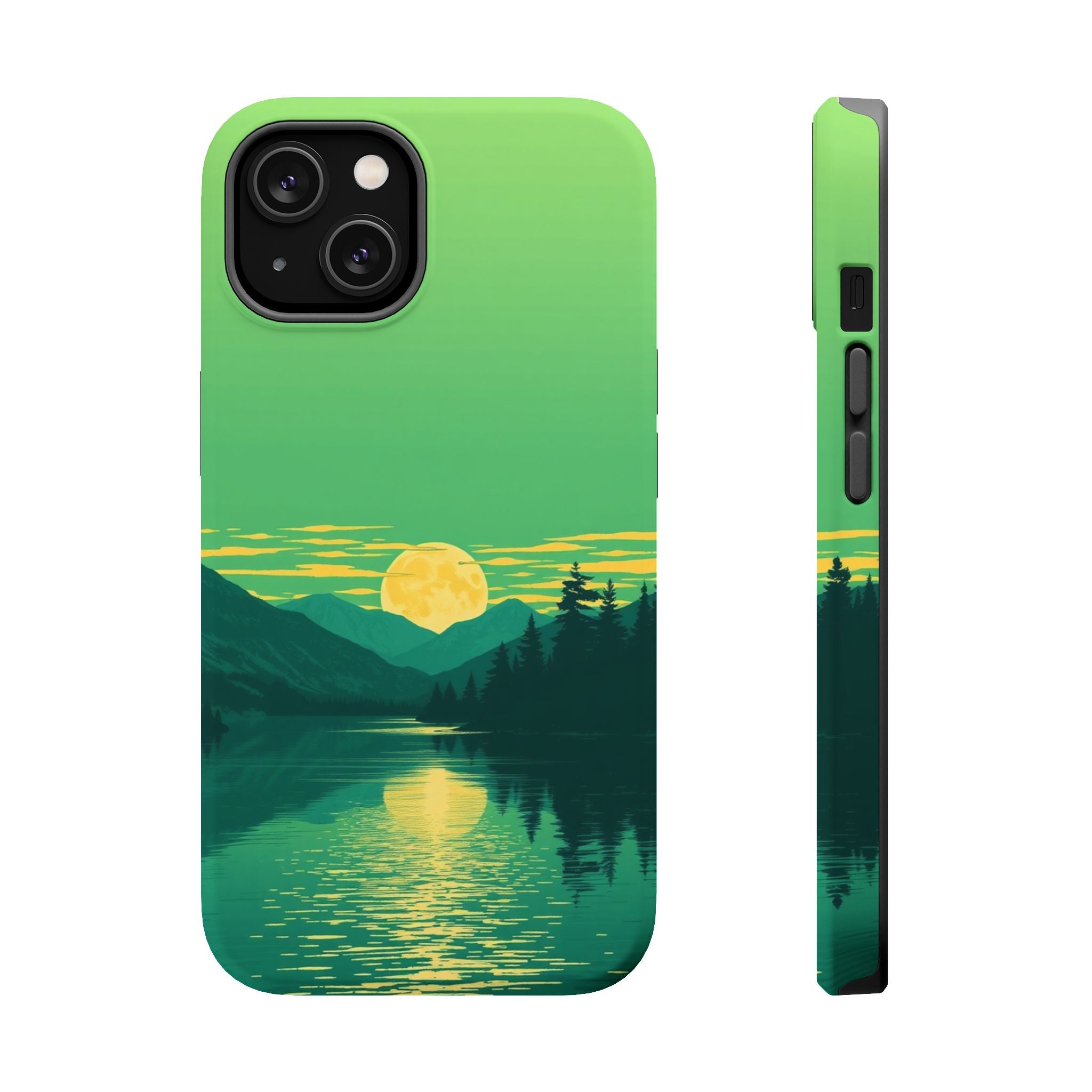 iPhone Lake at Twilight Risograph Print Slim Everyday iPhone Designer · iPhone C