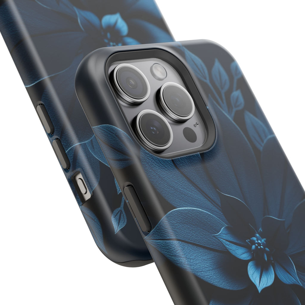 iPhone Midnight Blue And Silver Floral Dark Academia iPhone Slim · iPhone Case
