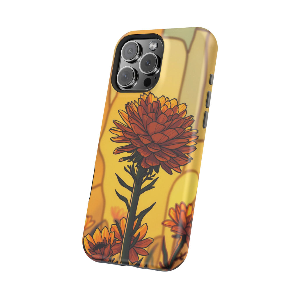 iPhone Sunset Amber And Peach Ranunculus Stack Soft iPhone Finish · iPhone Case