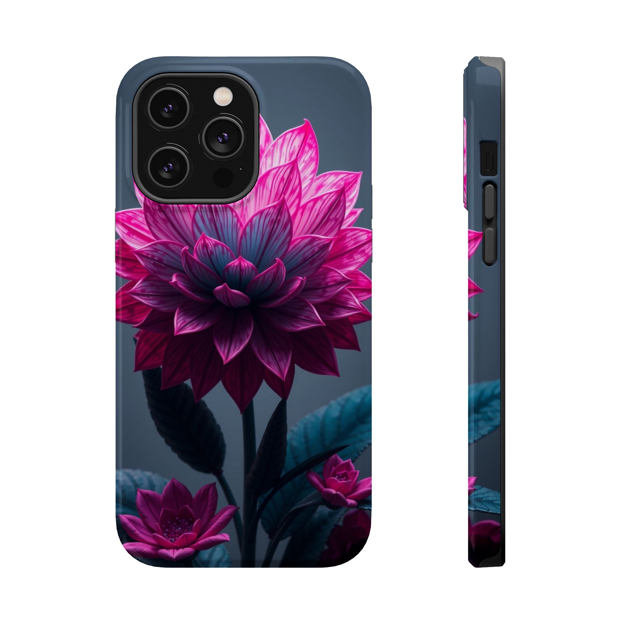 iPhone Cyan And Magenta Floral Dark Academia Slim iPhone Everyday · iPhone Case