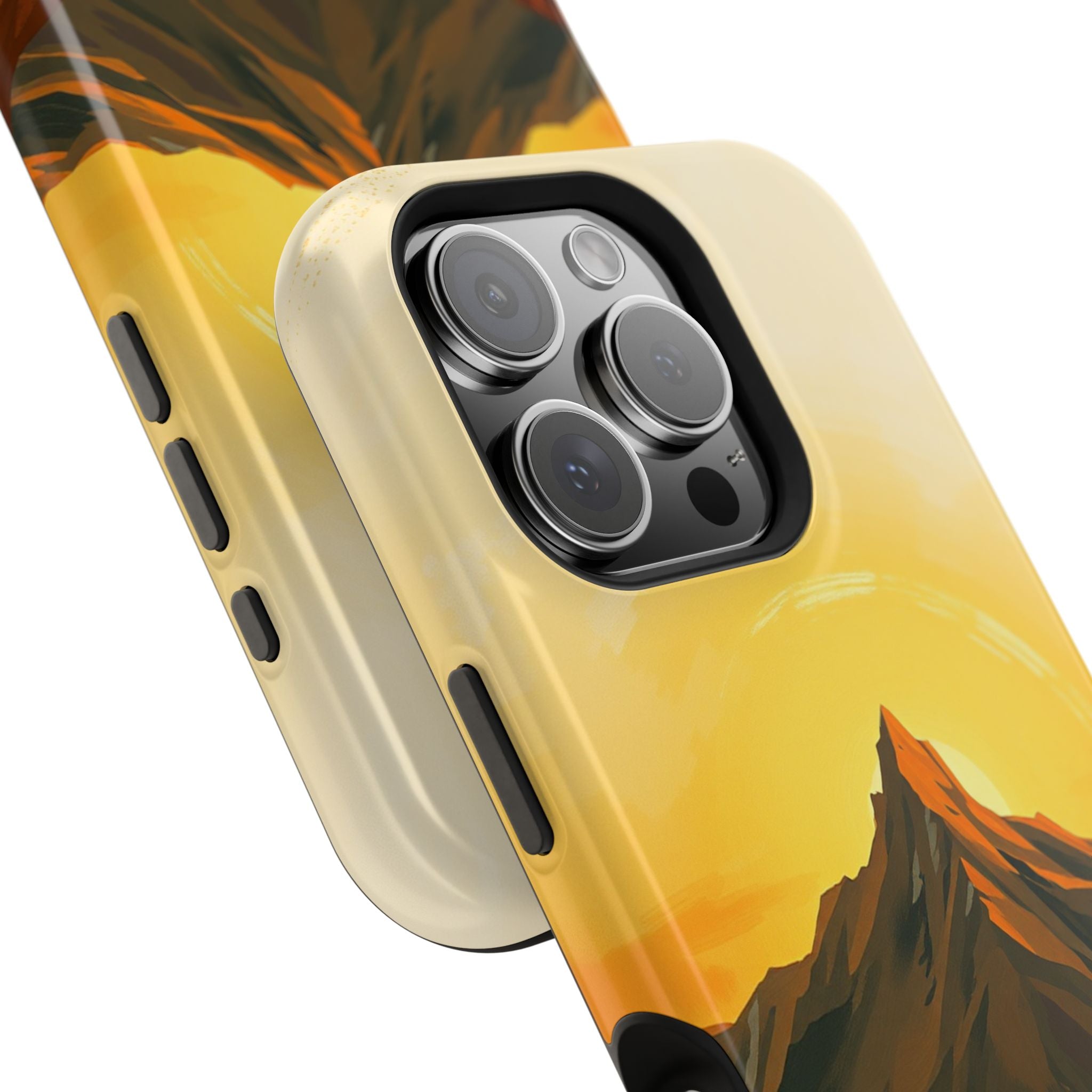 iPhone Mustard And Rust Mountain at Sunrise Slim iPhone Everyday · iPhone Case
