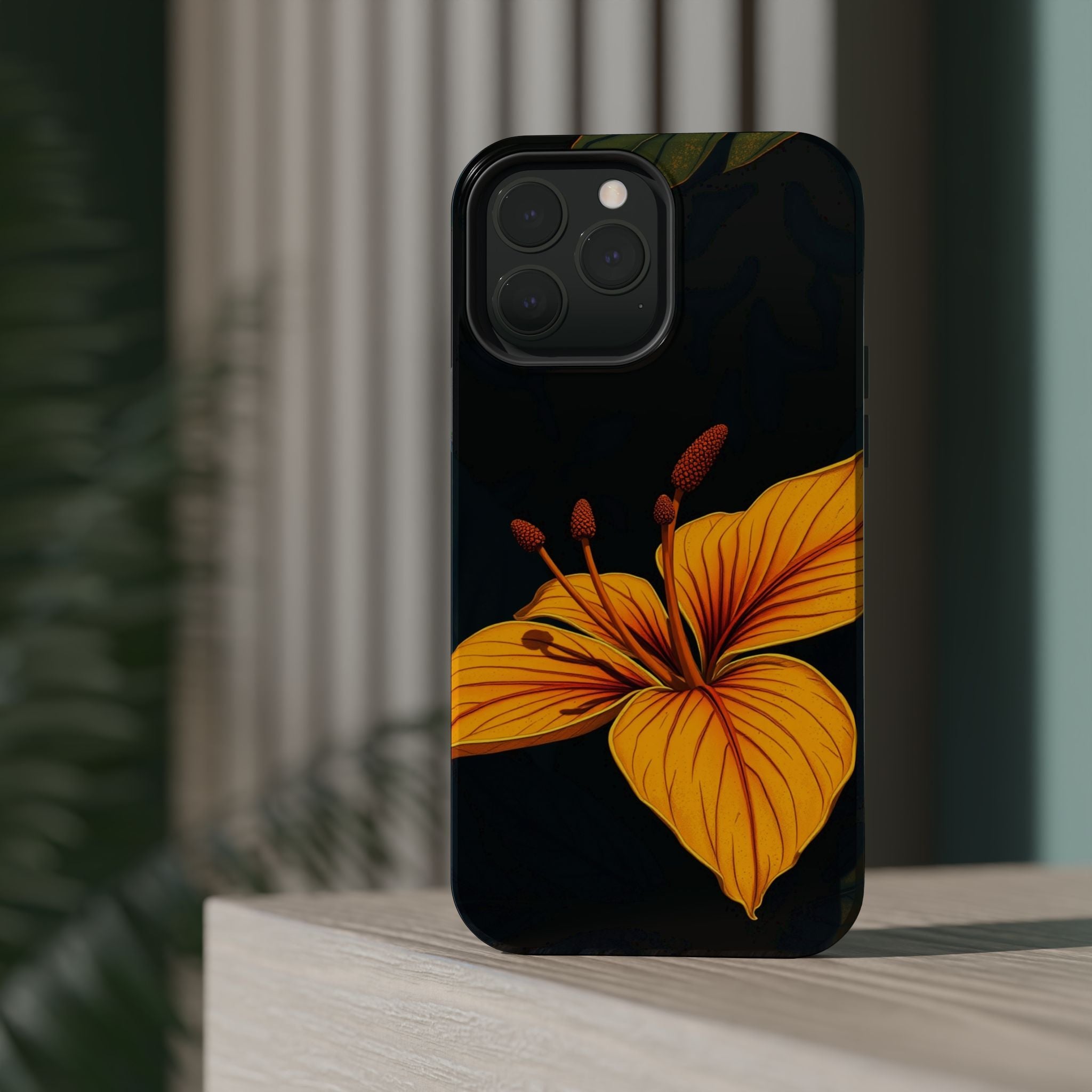 iPhone Earthy Tropical Bloom Design Artistic Everyday Cas Slim Snap Case · iPhon