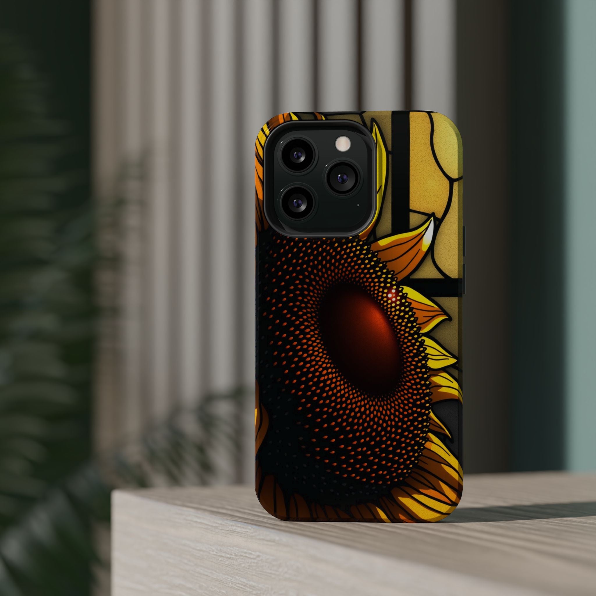 iPhone Sunflower Pop Stained Glass Bold Modern Everyday Snap Case · iPhone Case