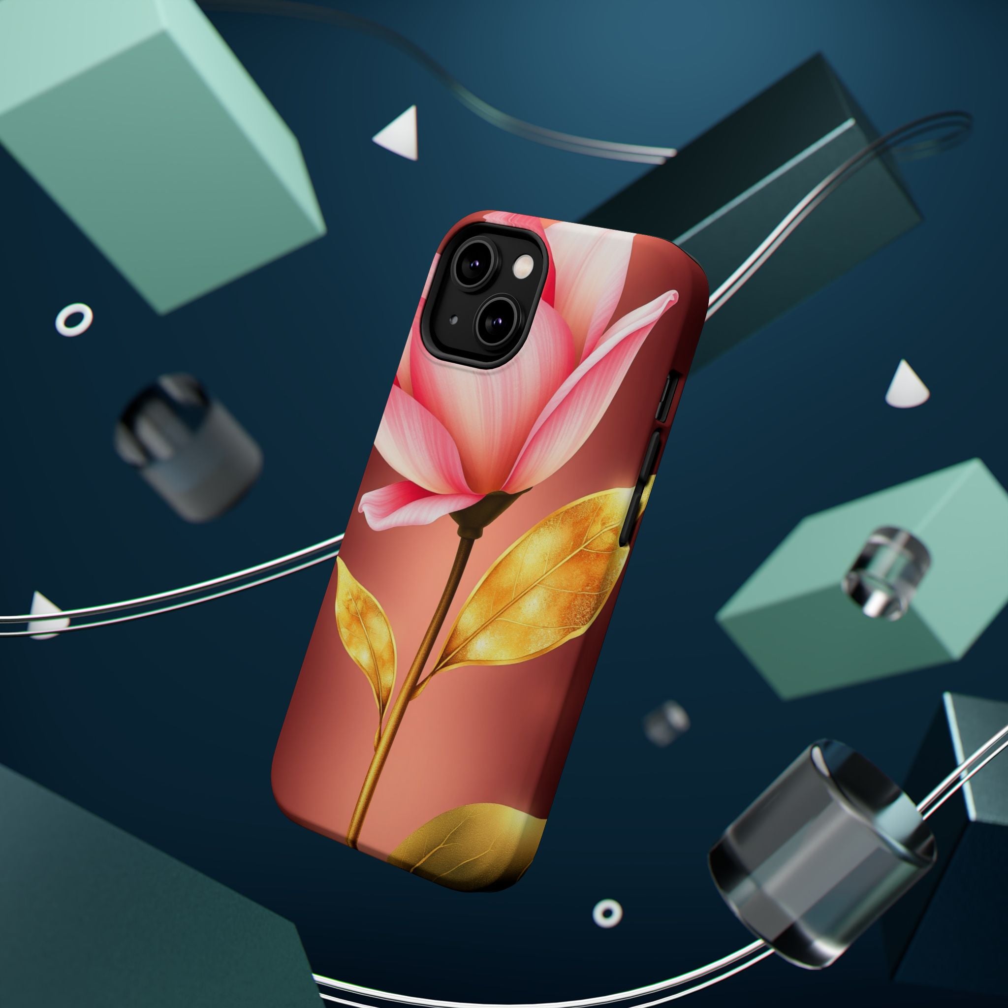 iPhone Dreamy Bloom and Leaf Design 14 Slim Everyday Designer Case · iPhone Case