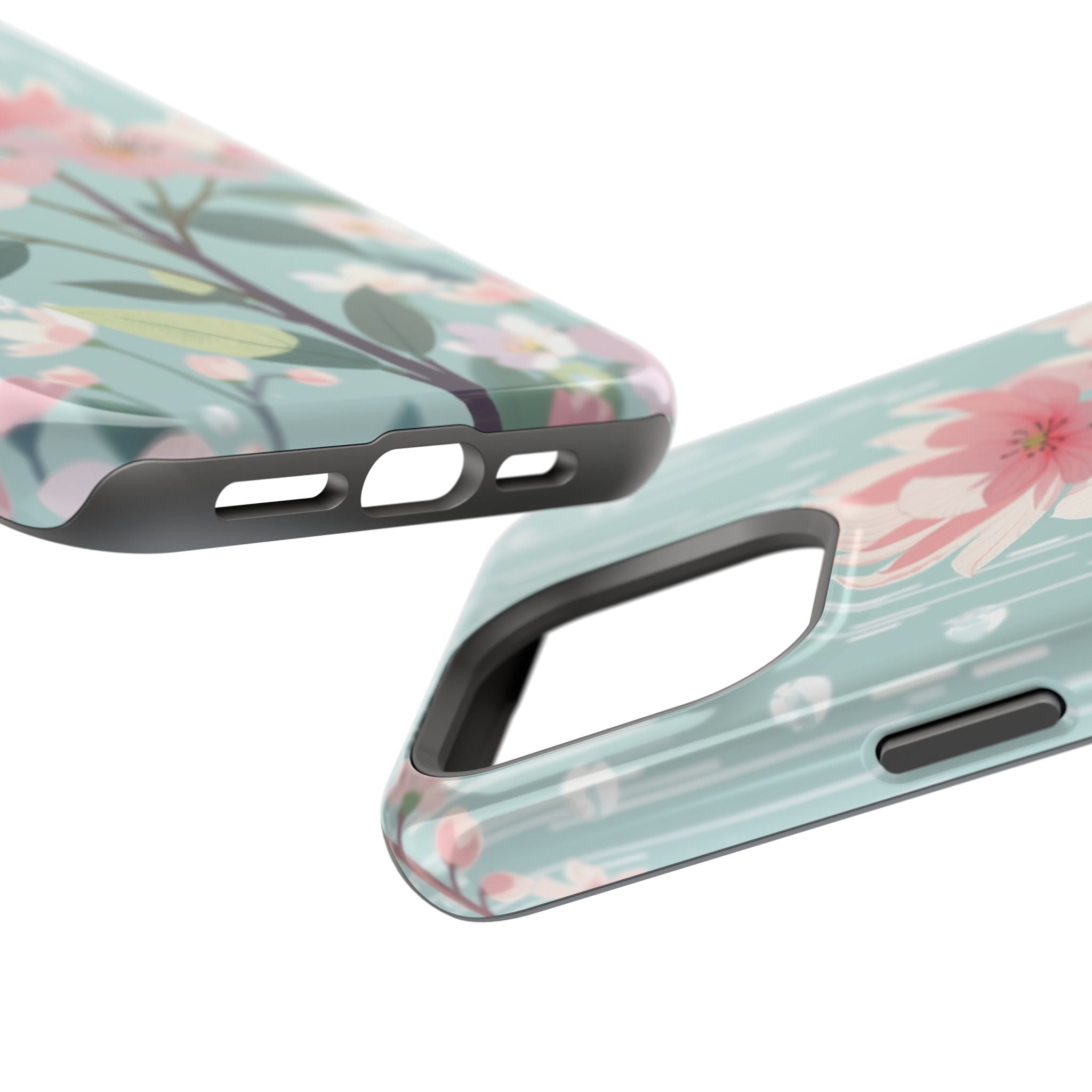iPhone Mint And Blush Spring Shower Bloom Slim iPhone Everyday Designer · iPhone