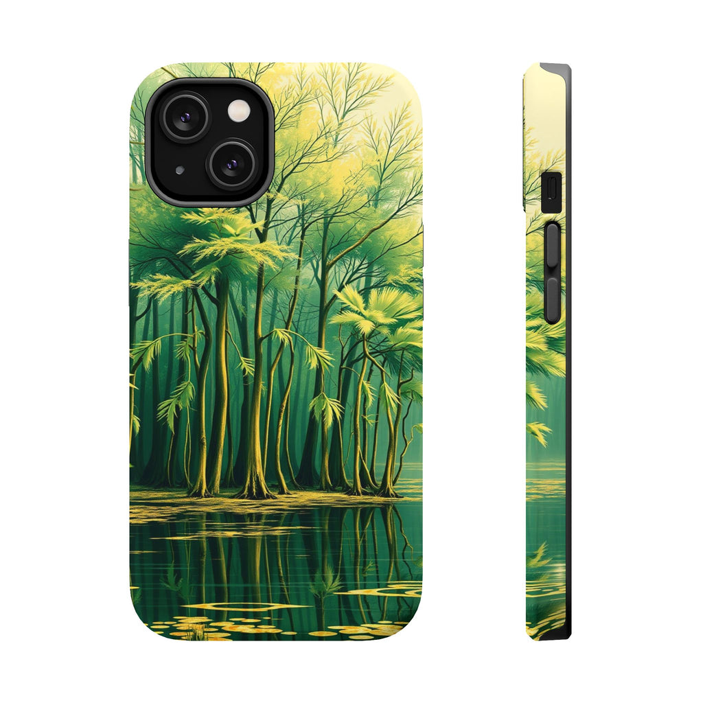 iPhone Serene Cypress Swamp Design Bold Modern Everyday Snap Case · iPhone Case