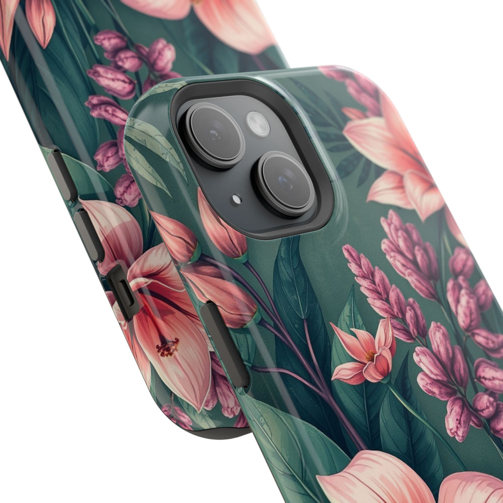 iPhone Mint And Blush Jungle Floral Slim Everyday Designer Case · iPhone Case