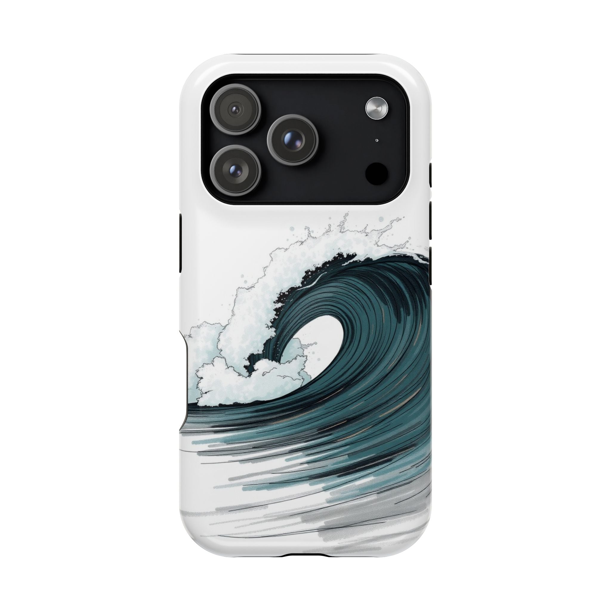 iPhone Ocean Wave Crash Hand-Drawn Sketch Slim iPhone Everyday Designer · iPhone