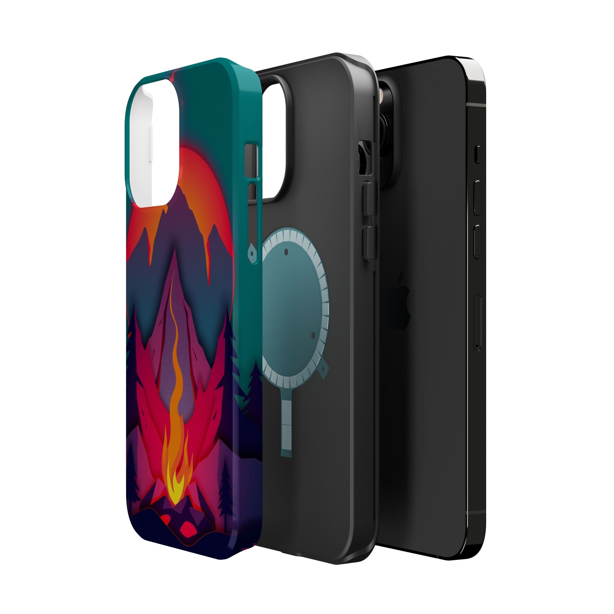iPhone Cyan And Magenta Wildfire Glow Slim Everyday iPhone 12 Designer · iPhone