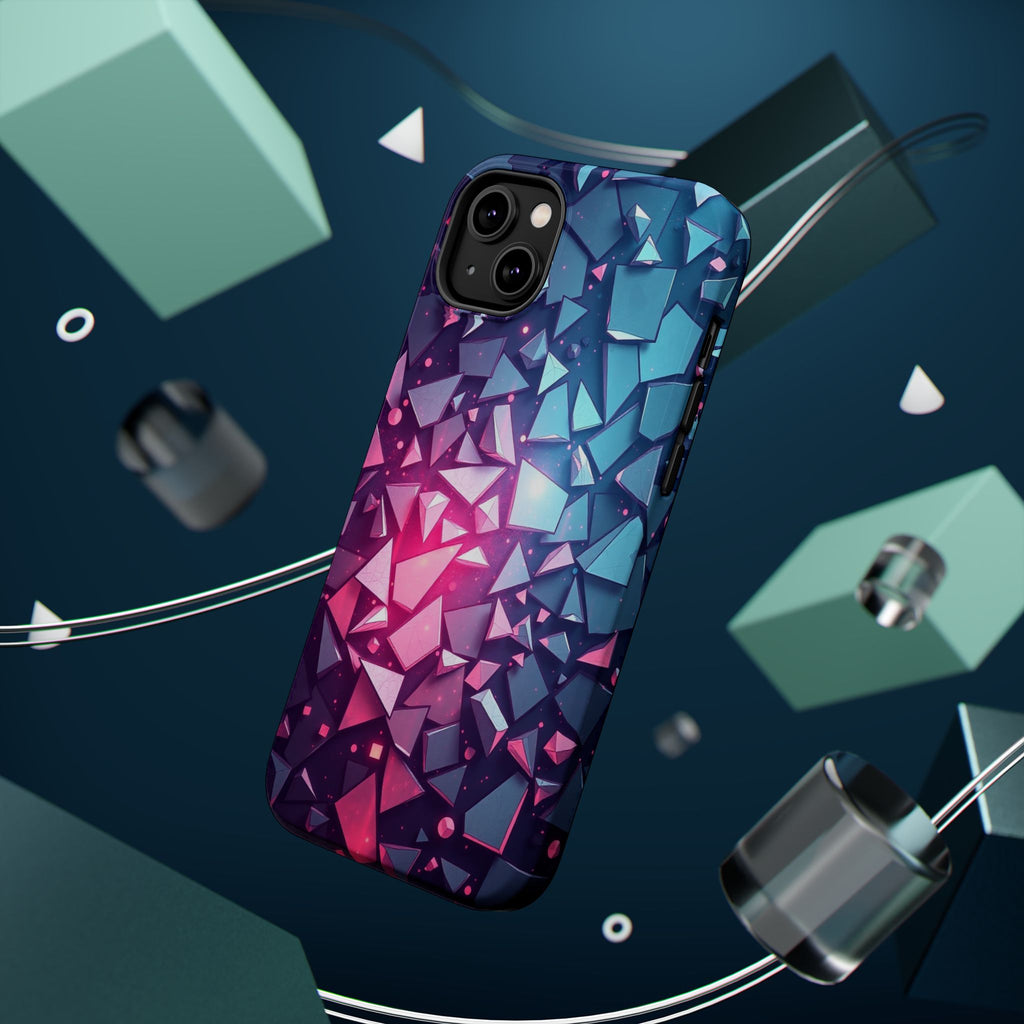 iPhone Mint And Blush Mosaic Shards Slim Everyday Designer Case · iPhone Case