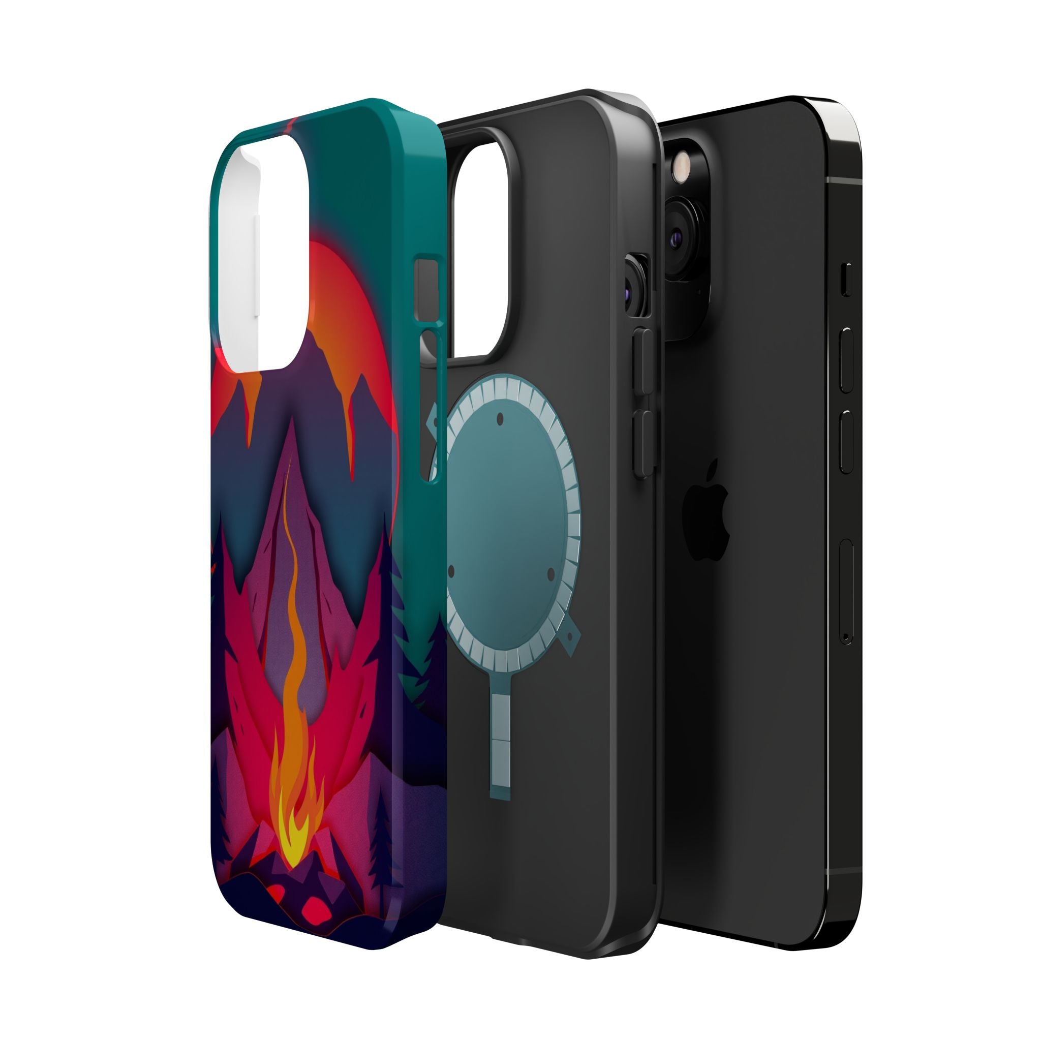 iPhone Cyan And Magenta Wildfire Glow Slim Everyday iPhone 12 Designer · iPhone