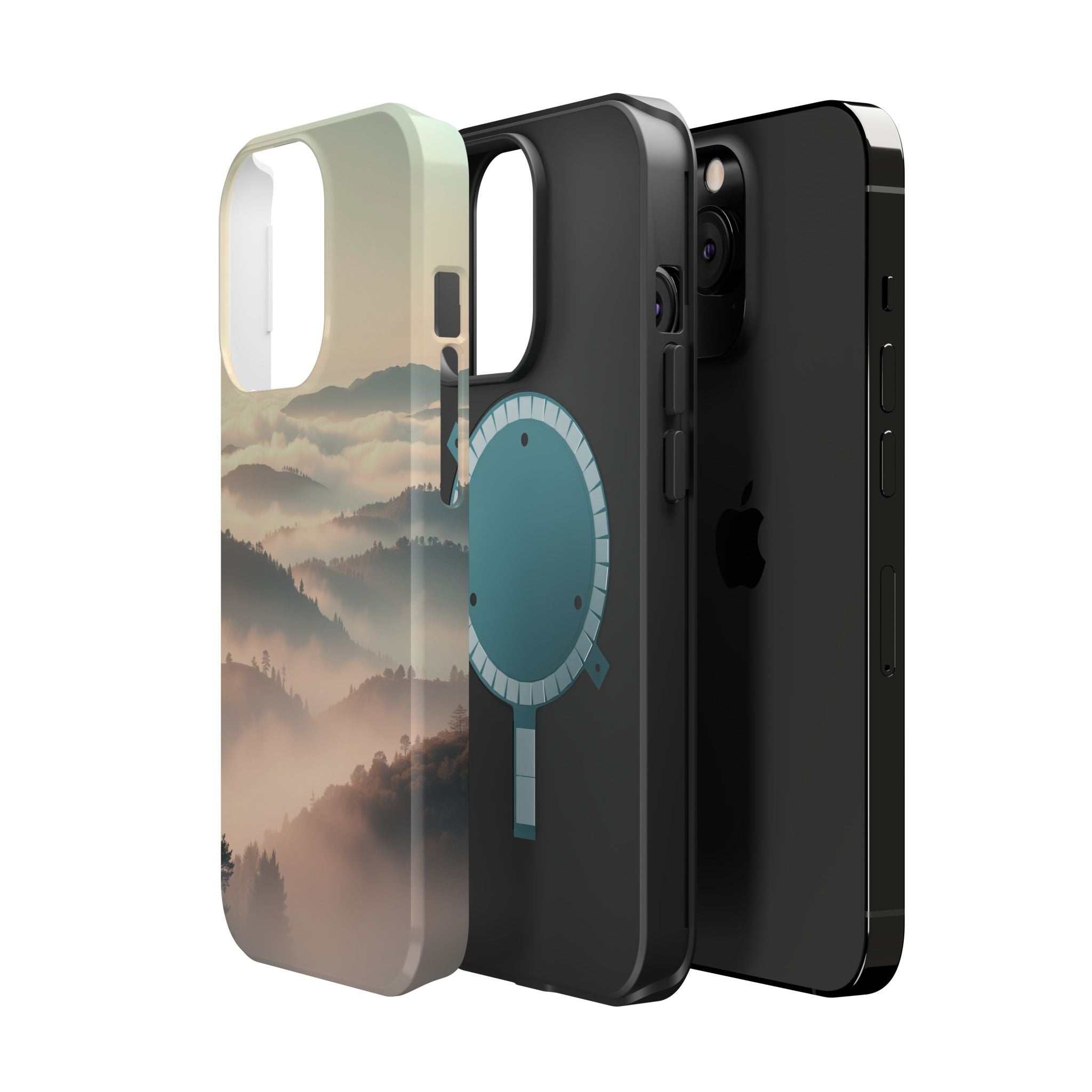 iPhone Mint And Blush Fog Rolling Over Hills Slim iPhone Everyday · iPhone Case