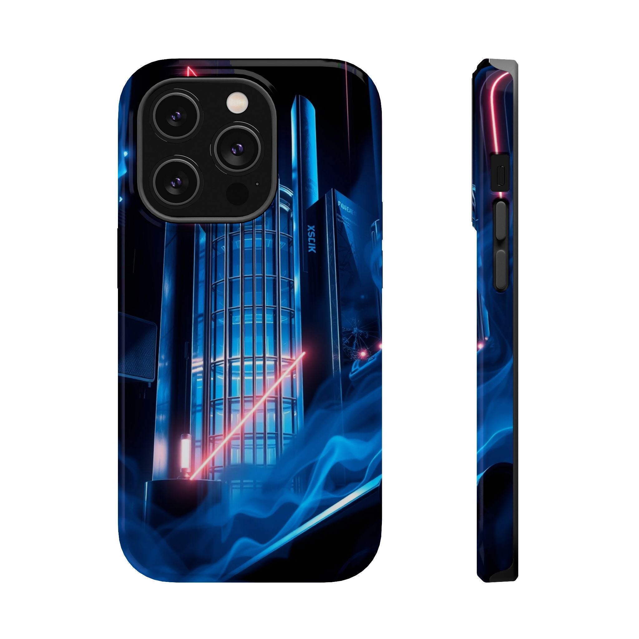 iPhone Midnight Blue And Silver Bauhaus Composition Slim Snap Case · iPhone Case