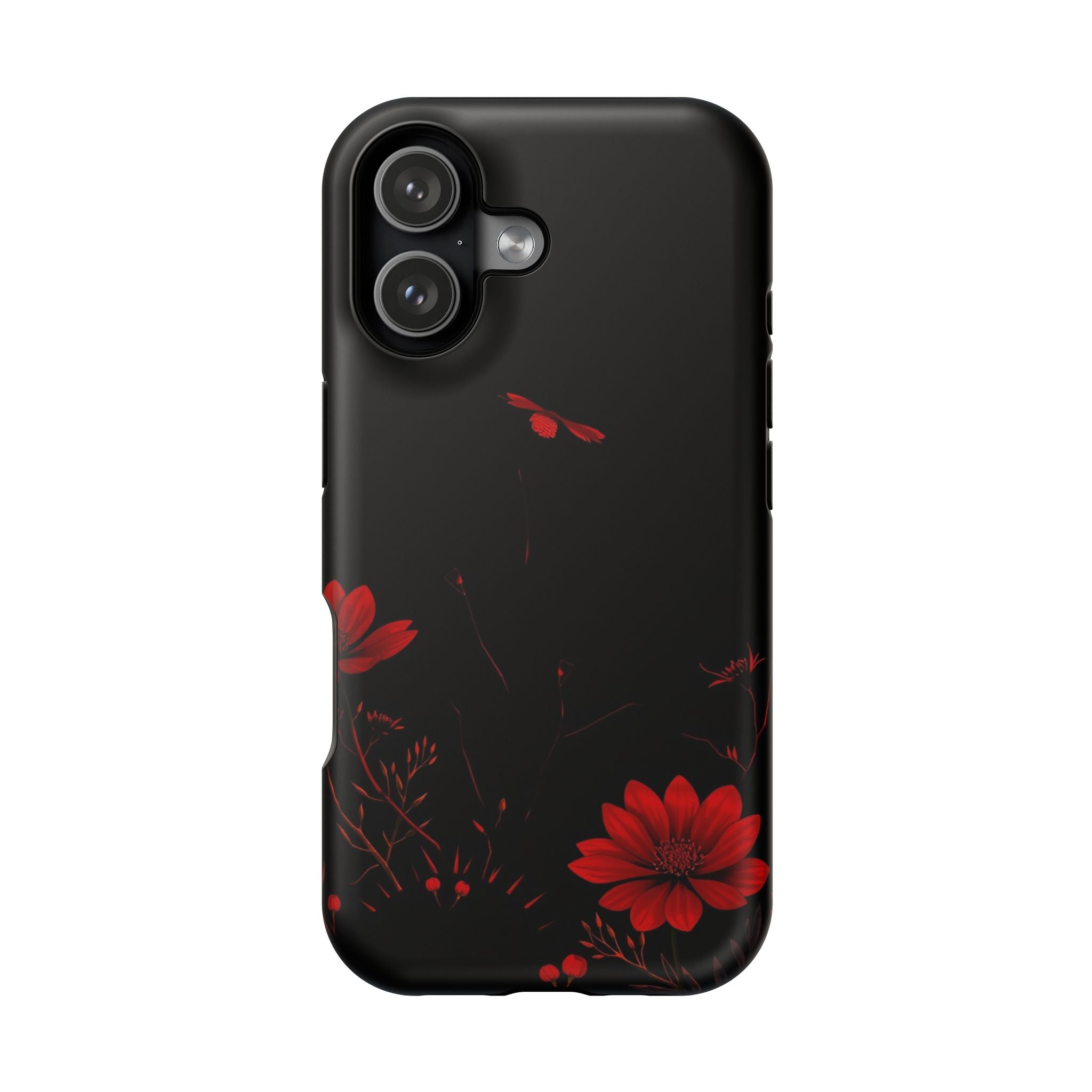 iPhone Black And Crimson Desert Flower Slim Everyday Designer Case · iPhone Case