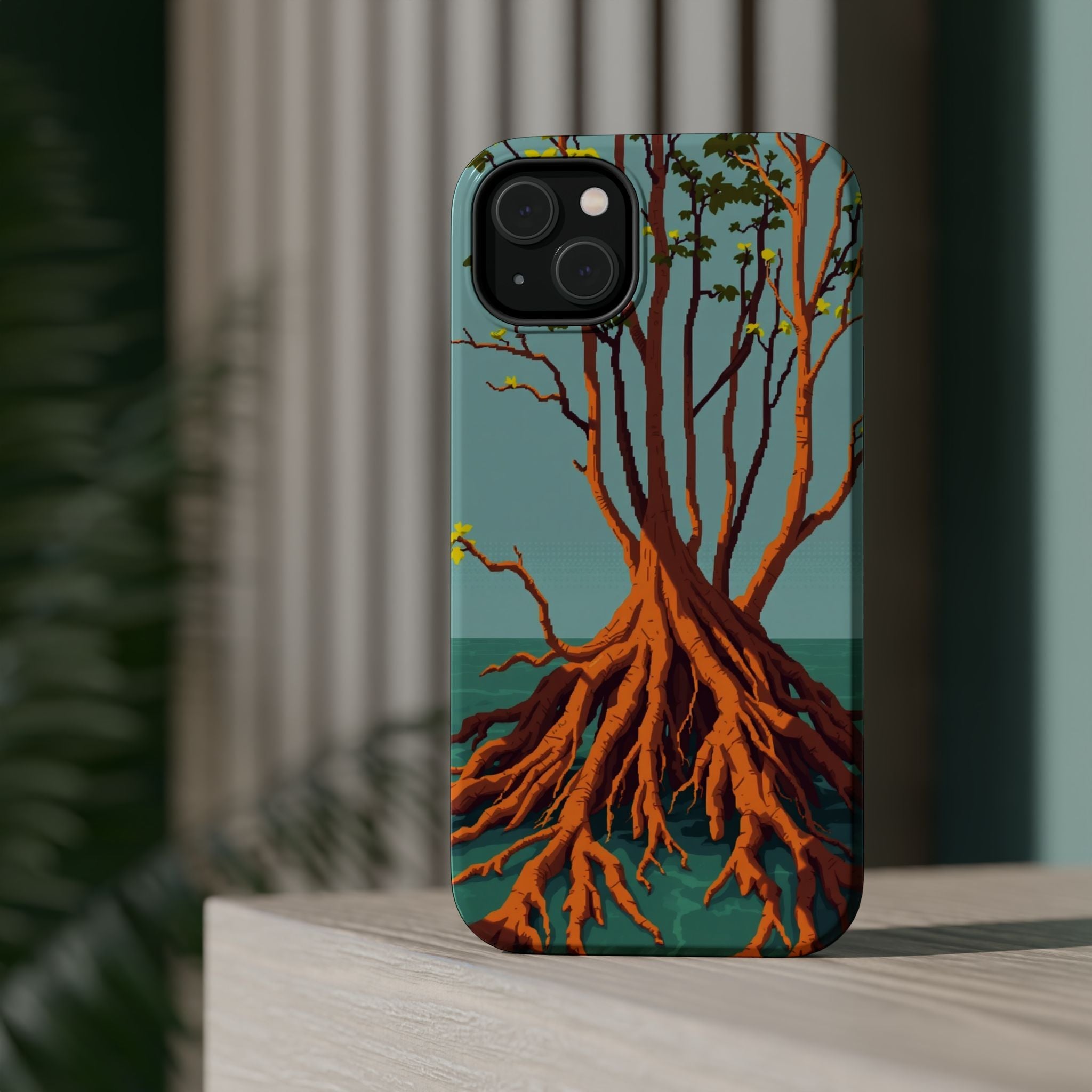 iPhone Mustard And Rust Mangrove Roots Slim Everyday iPhone 13 Designer · iPhone