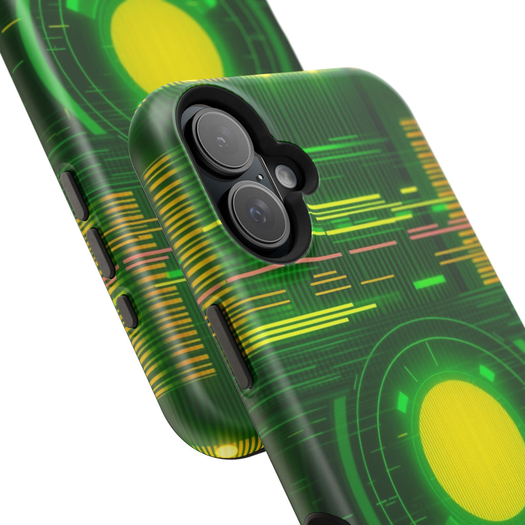 iPhone Emerald Green And Gold VHS Static Slim Everyday Designer Case · iPhone Ca
