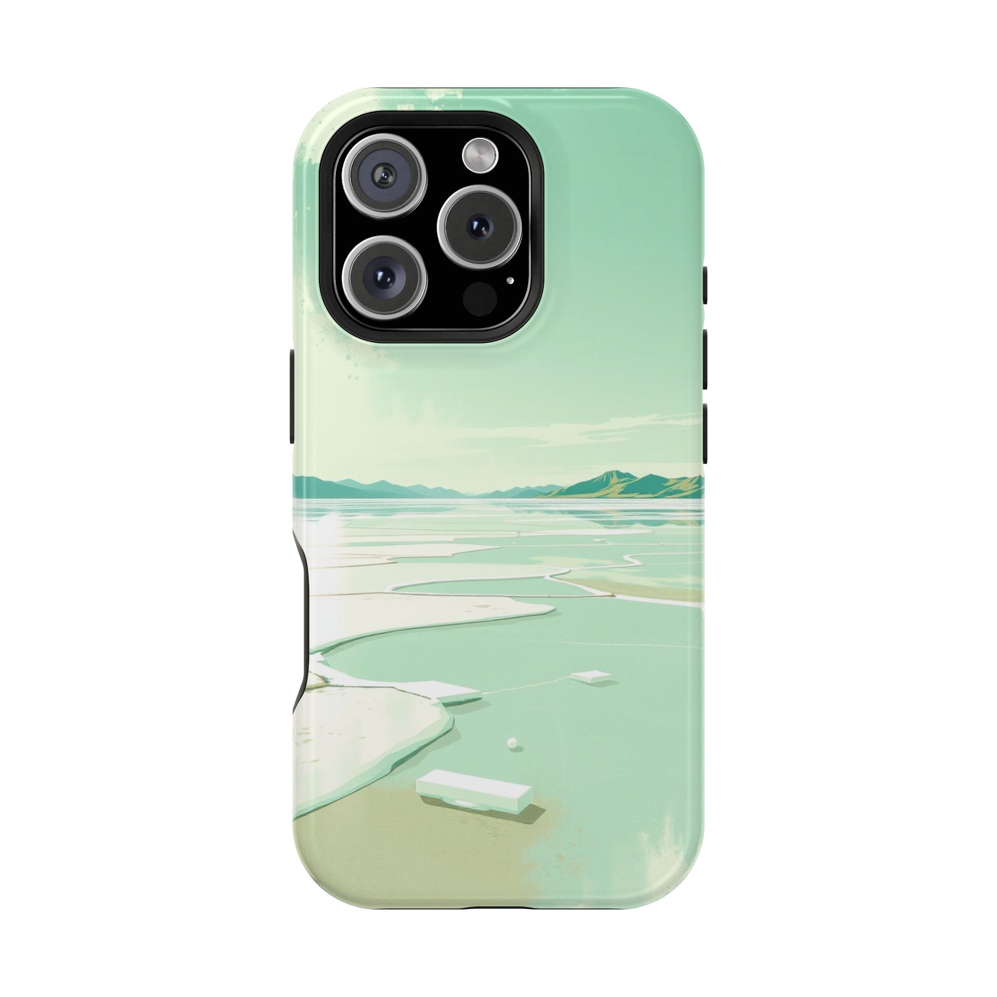 iPhone Vibrant Salt Flat Mirror Design Slim Everyday Designer Case · iPhone Case