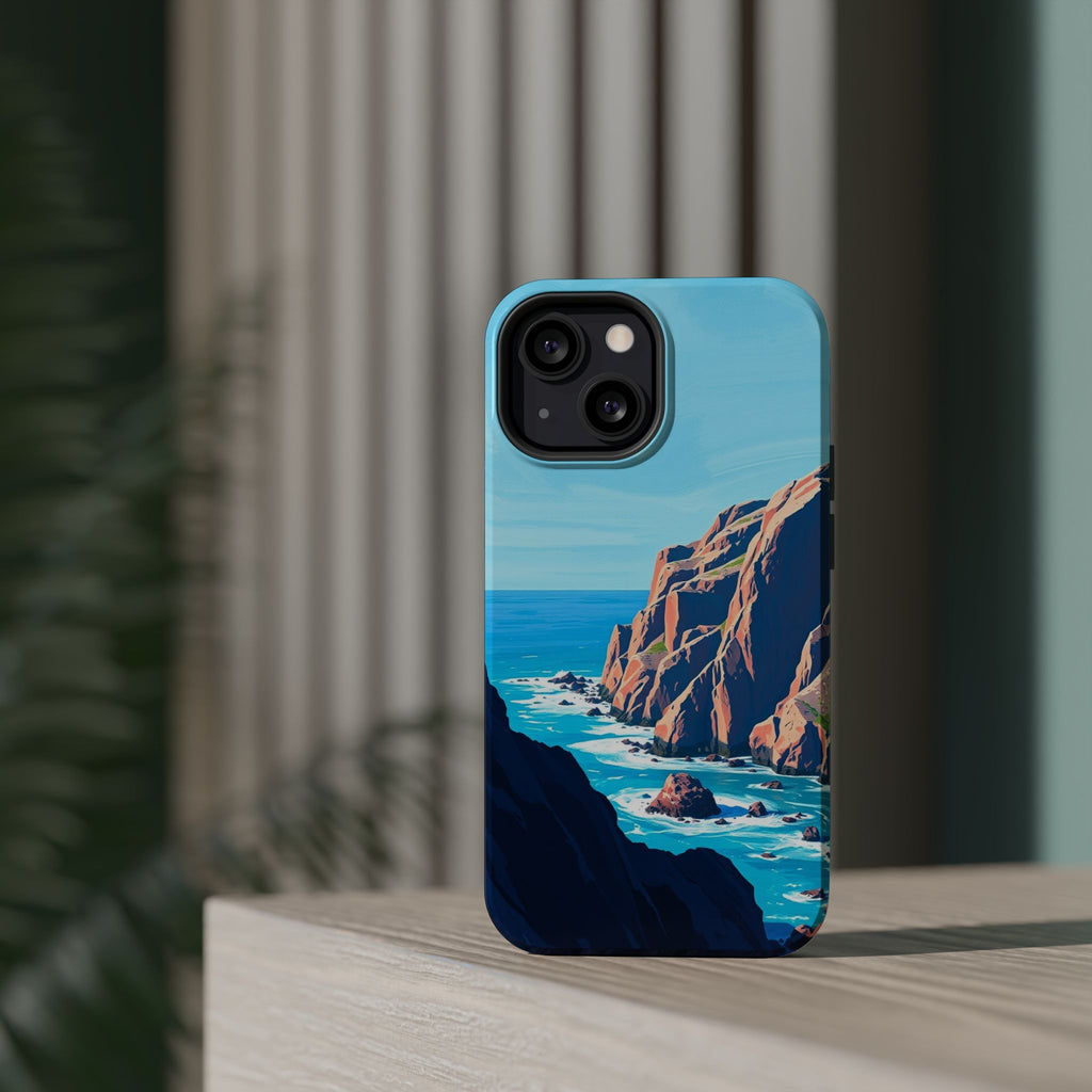 iPhone Rocky Coastline Oil Painting Impressionist iPhone Clean Minimal · iPhone