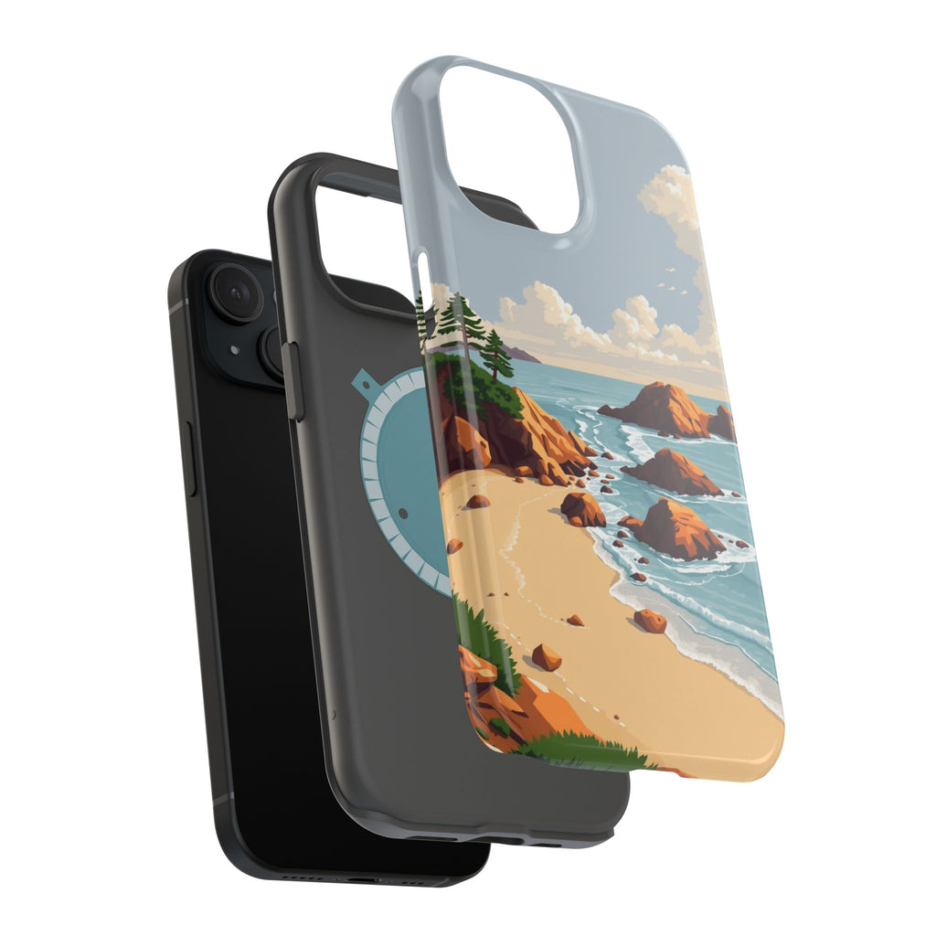 iPhone Mustard And Rust Pebble Beach Slim Everyday Designer Case · iPhone Case
