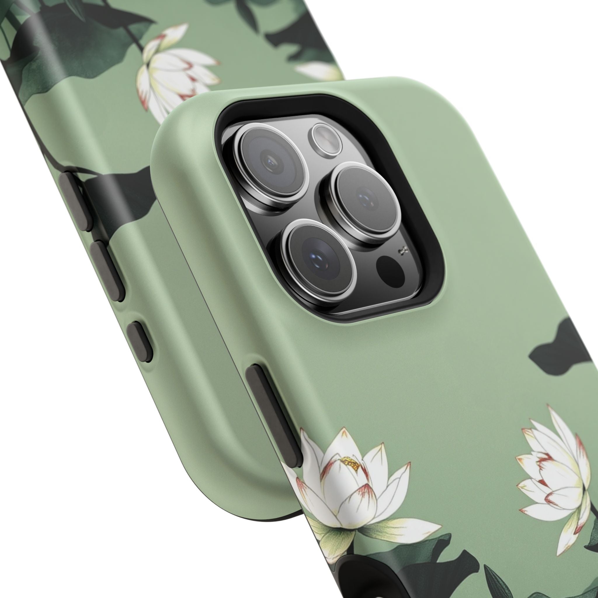 iPhone Sage And Ivory Lotus Pond Bold Modern Everyday Snap Case · iPhone Case