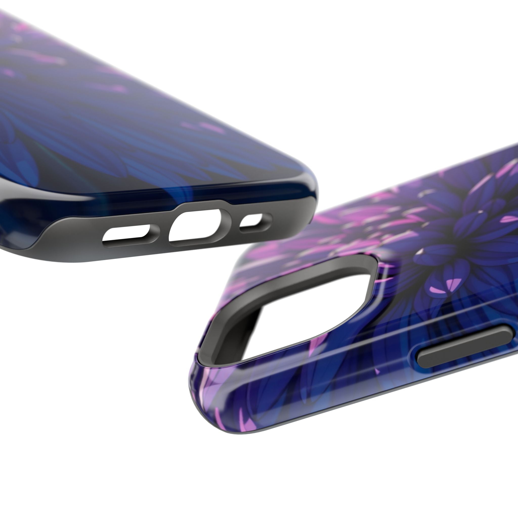 iPhone Indigo And Violet Chrysanthemum Classic Soft iPhone Finish · iPhone Case