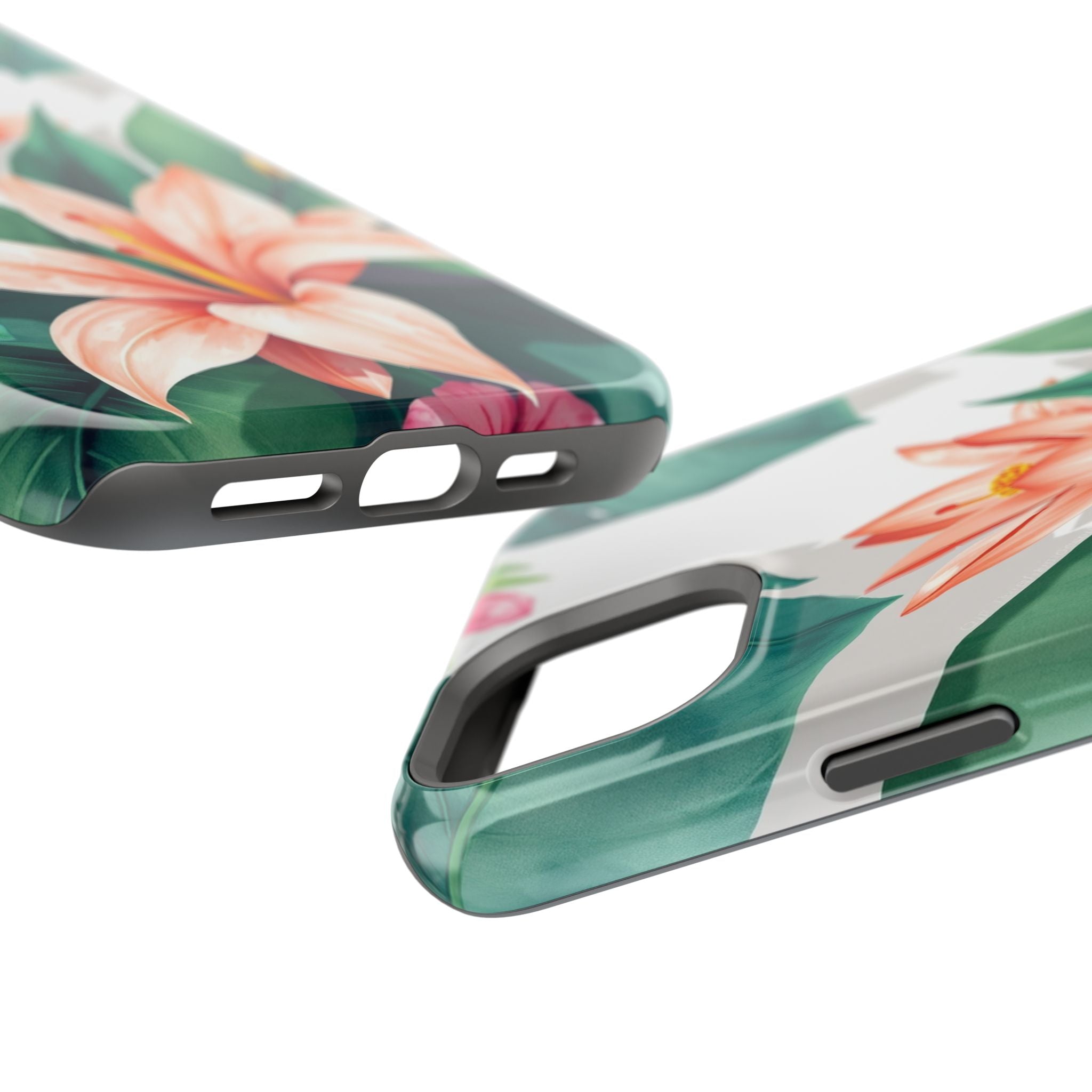 iPhone Tropical Bloom Sage And Ivory Slim Snap Case Gal · iPhone Case