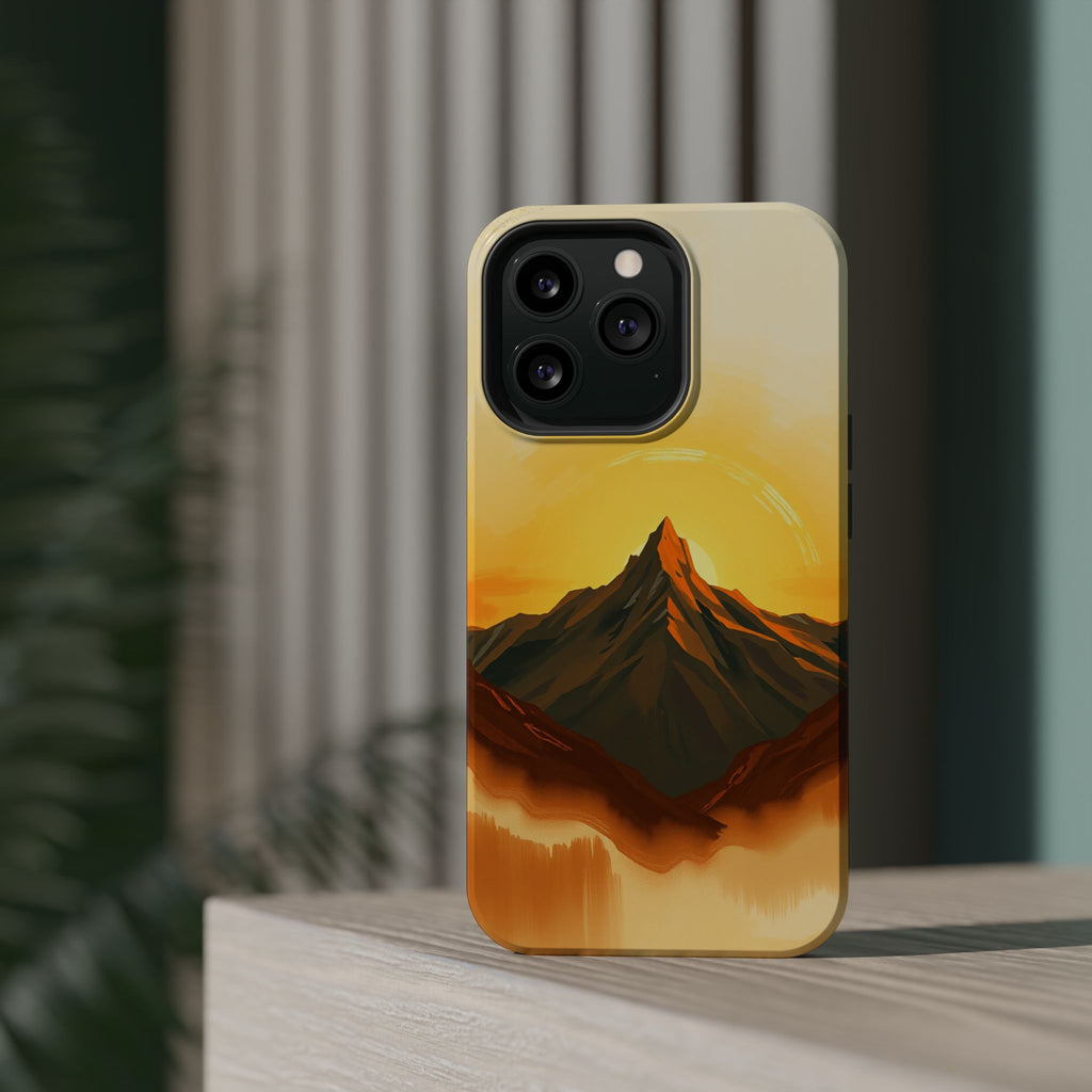iPhone Mustard And Rust Mountain at Sunrise Slim iPhone Everyday · iPhone Case