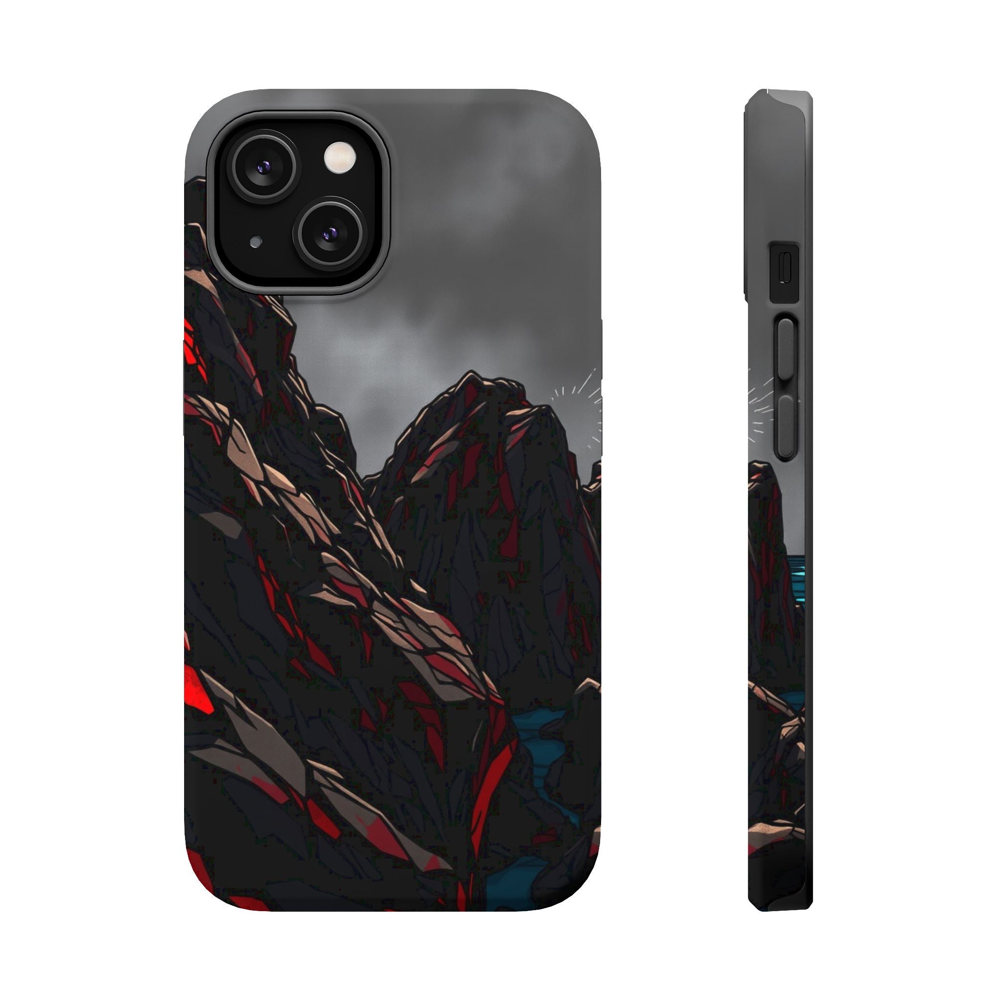 iPhone Black And Crimson Rocky Coastline Slim Everyday iPhone 11 · iPhone Case