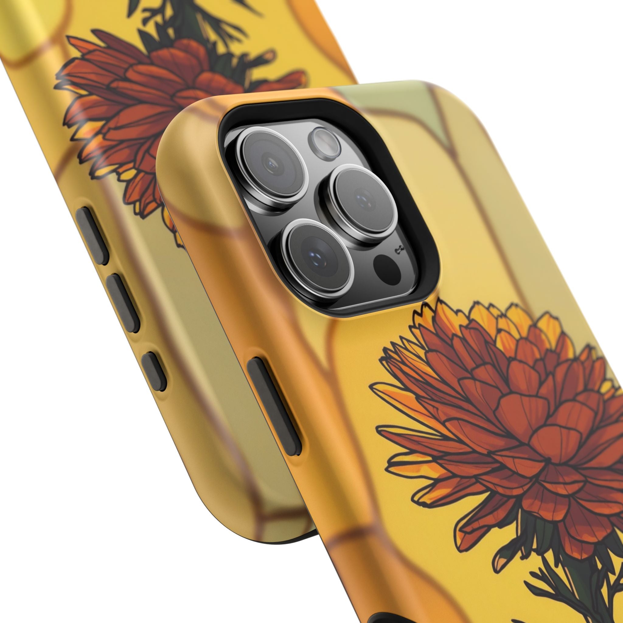 iPhone Sunset Amber And Peach Ranunculus Stack Soft iPhone Finish · iPhone Case