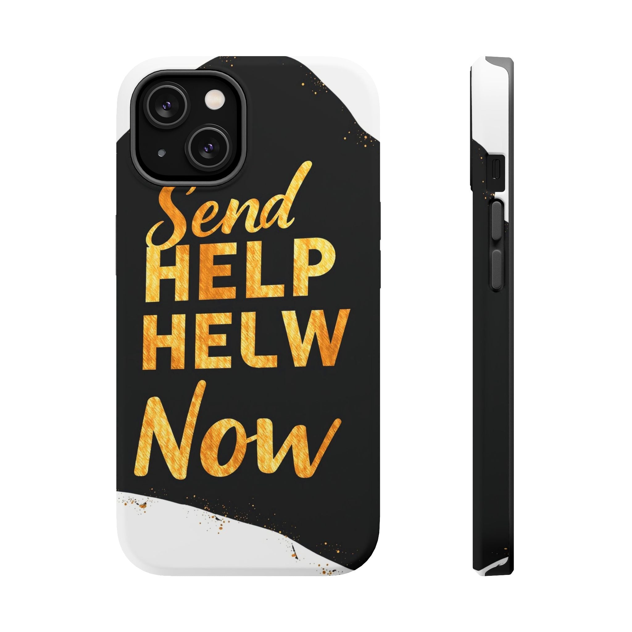 iPhone Send Help Now Enchanted Art Bold Modern Everyday Snap Case · iPhone Case