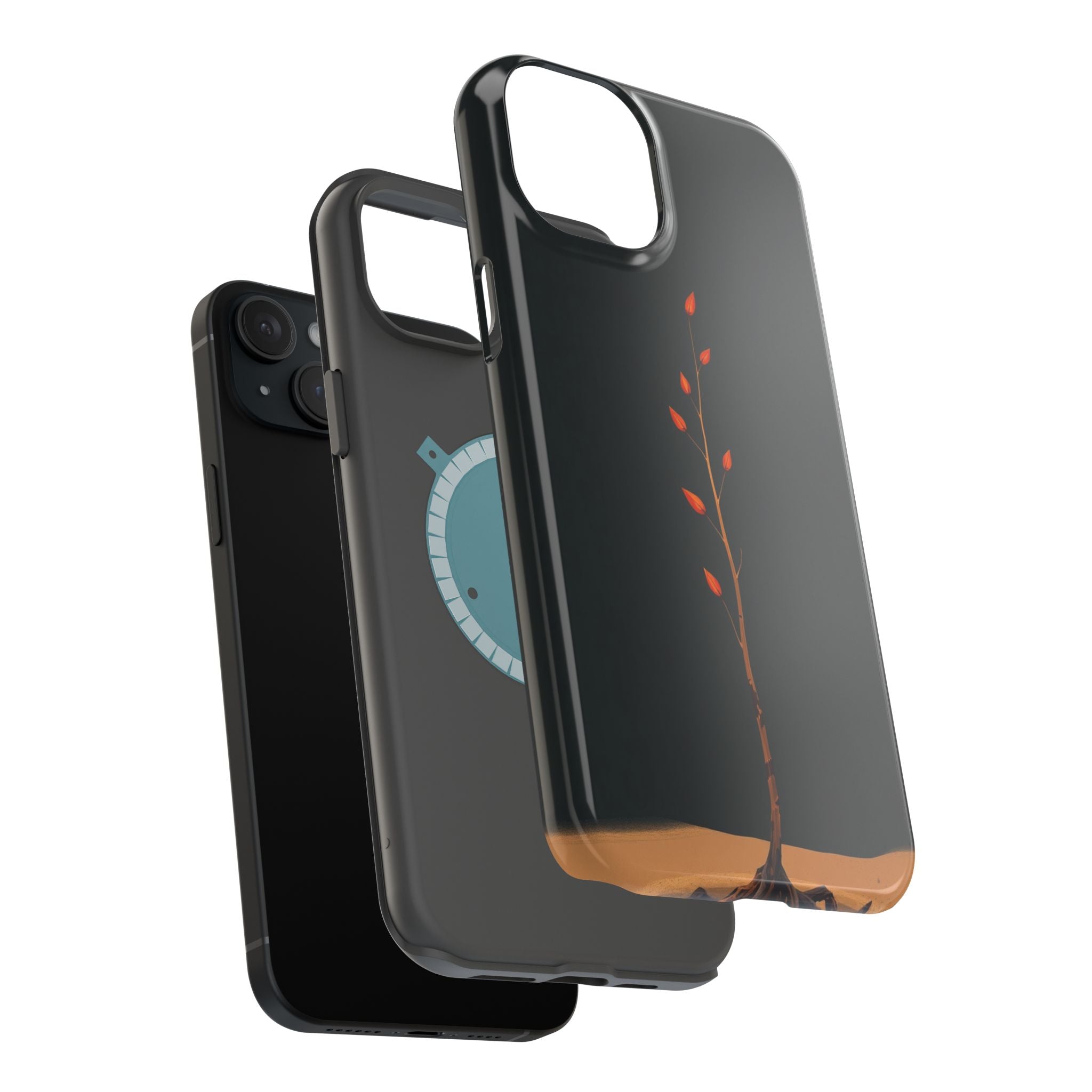 iPhone Burnt Orange And Sand Minimalist Stem Slim iPhone Everyday · iPhone Case