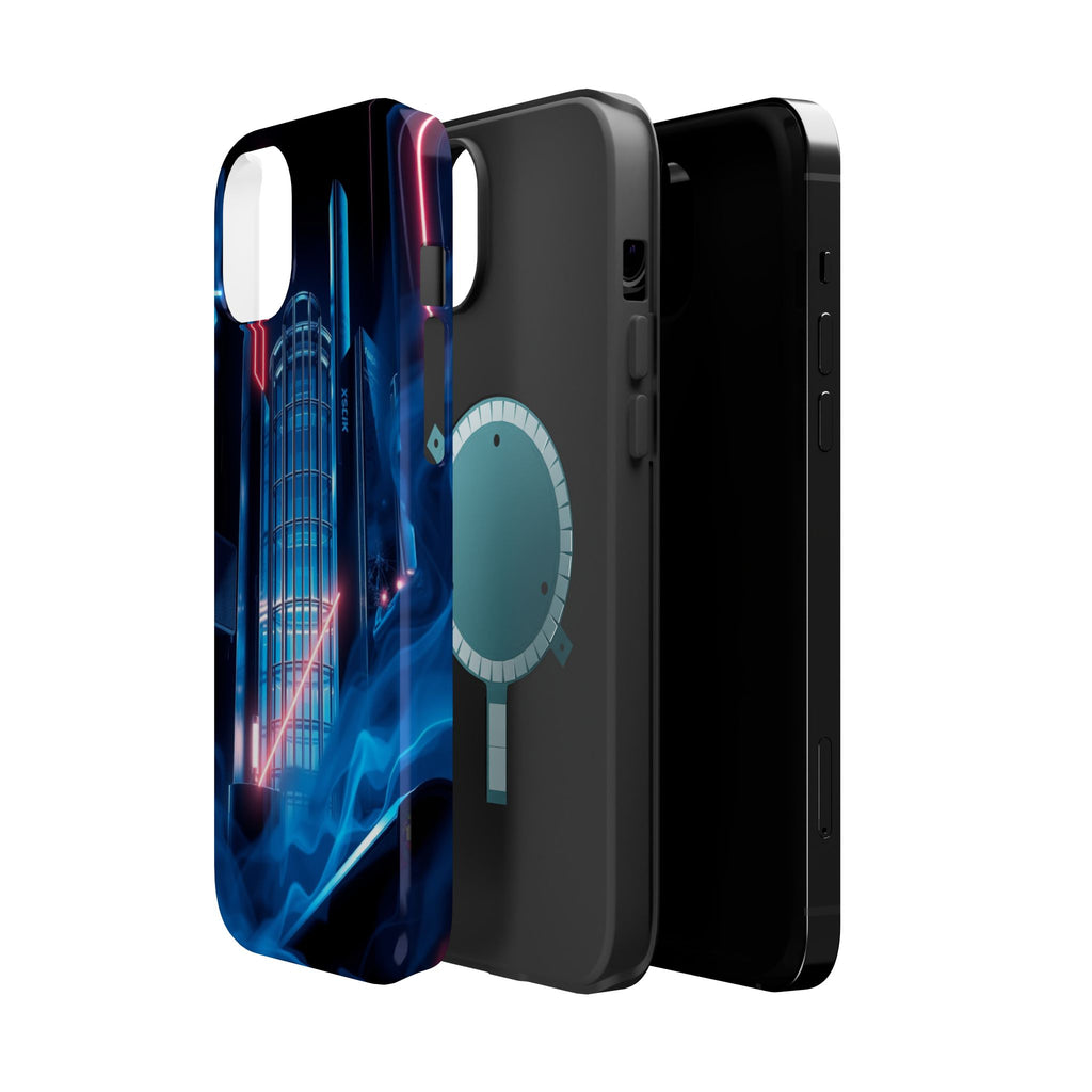iPhone Midnight Blue And Silver Bauhaus Composition Slim Snap Case · iPhone Case
