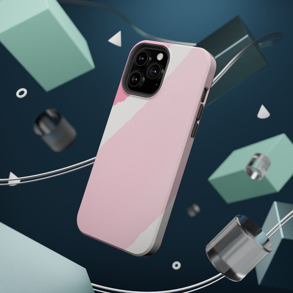 iPhone Rose Pink And Cream Calligraphic Stroke Soft iPhone Finish · iPhone Case