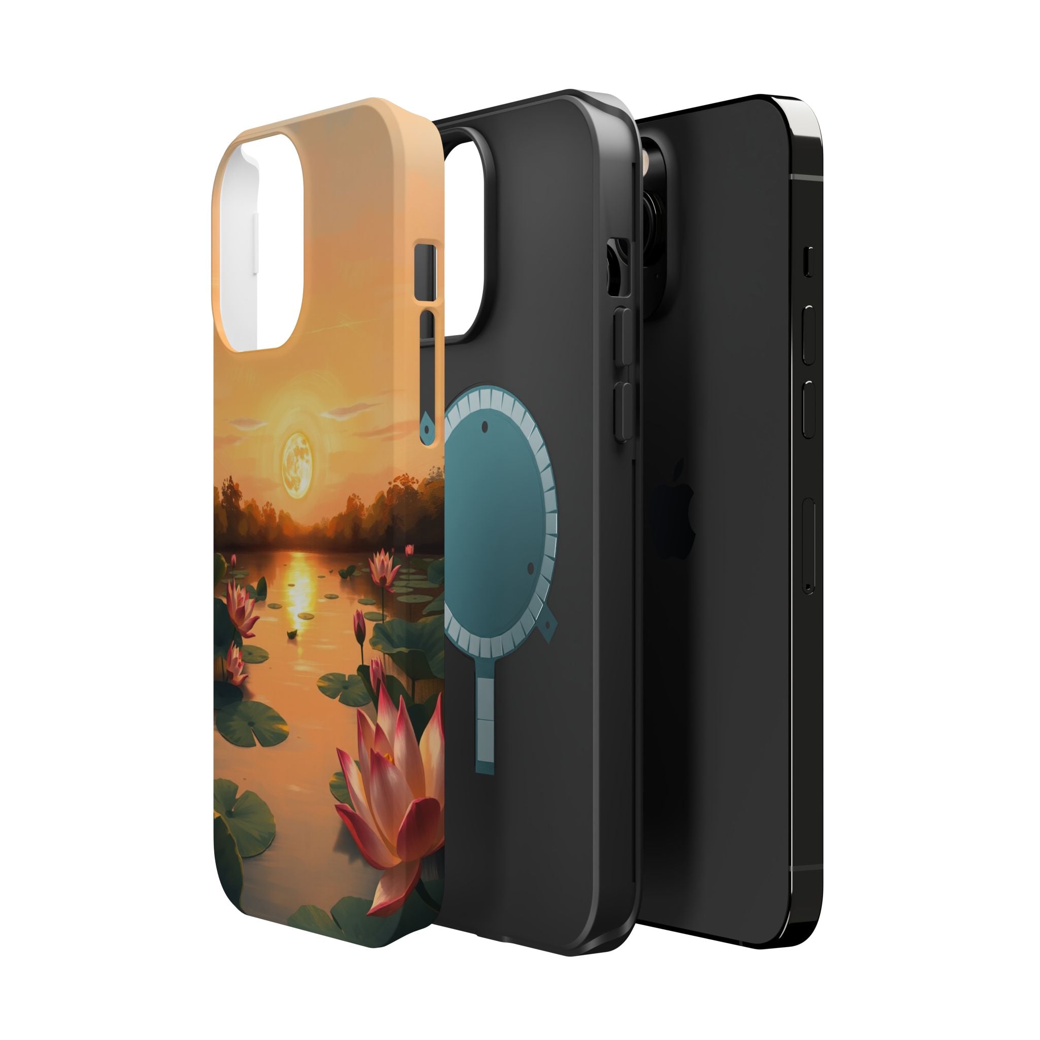 iPhone Lotus Pond Oil Painting Impressionist Slim iPhone Everyday · iPhone Case