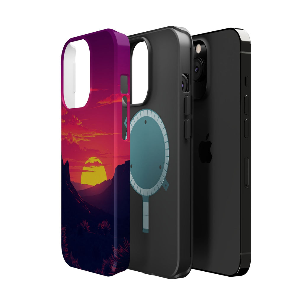 iPhone Cyan And Magenta Mesa Sunset Slim Everyday Designer Case · iPhone Case