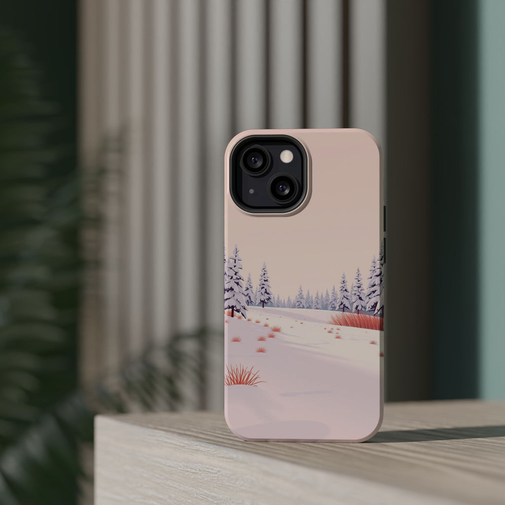 iPhone Snow Field Vintage Retro Poster Slim Everyday Designer Case · iPhone Case