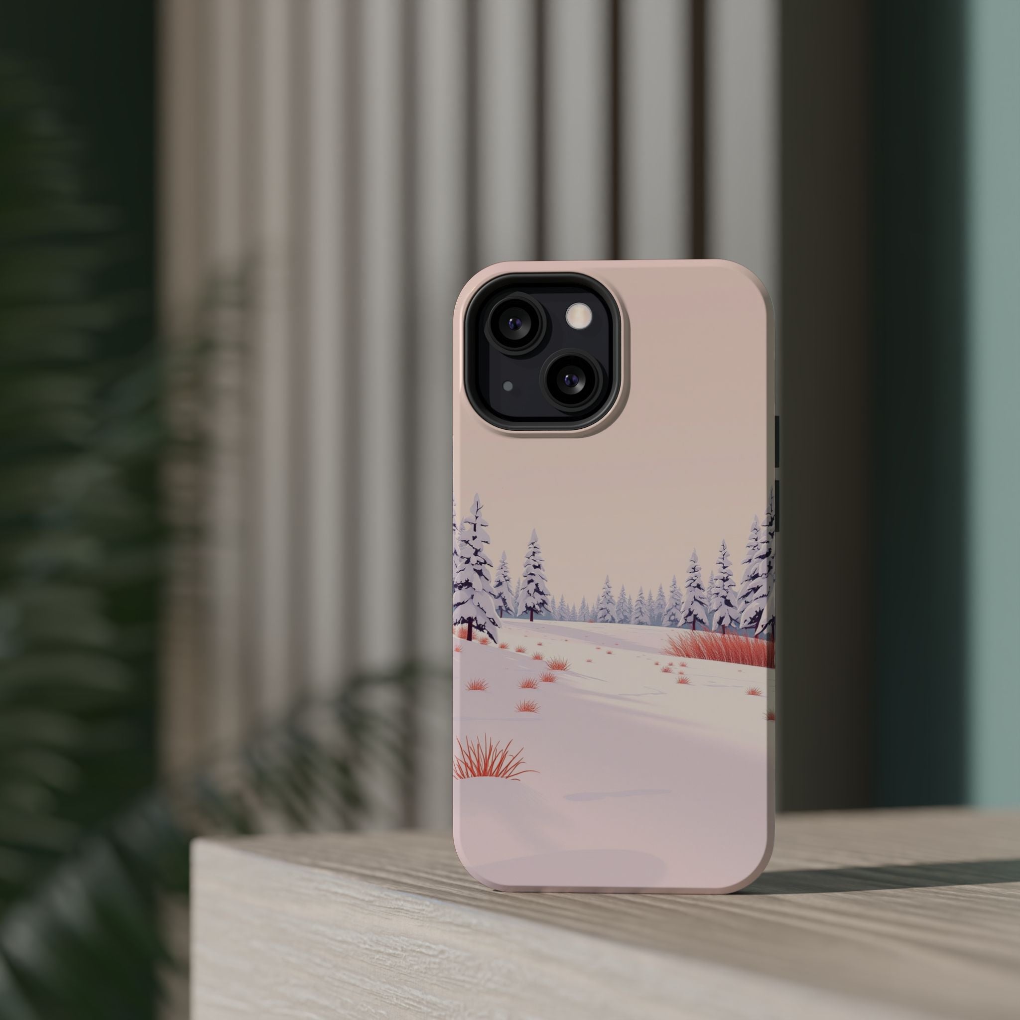 iPhone Snow Field Vintage Retro Poster Slim Everyday Designer Case · iPhone Case