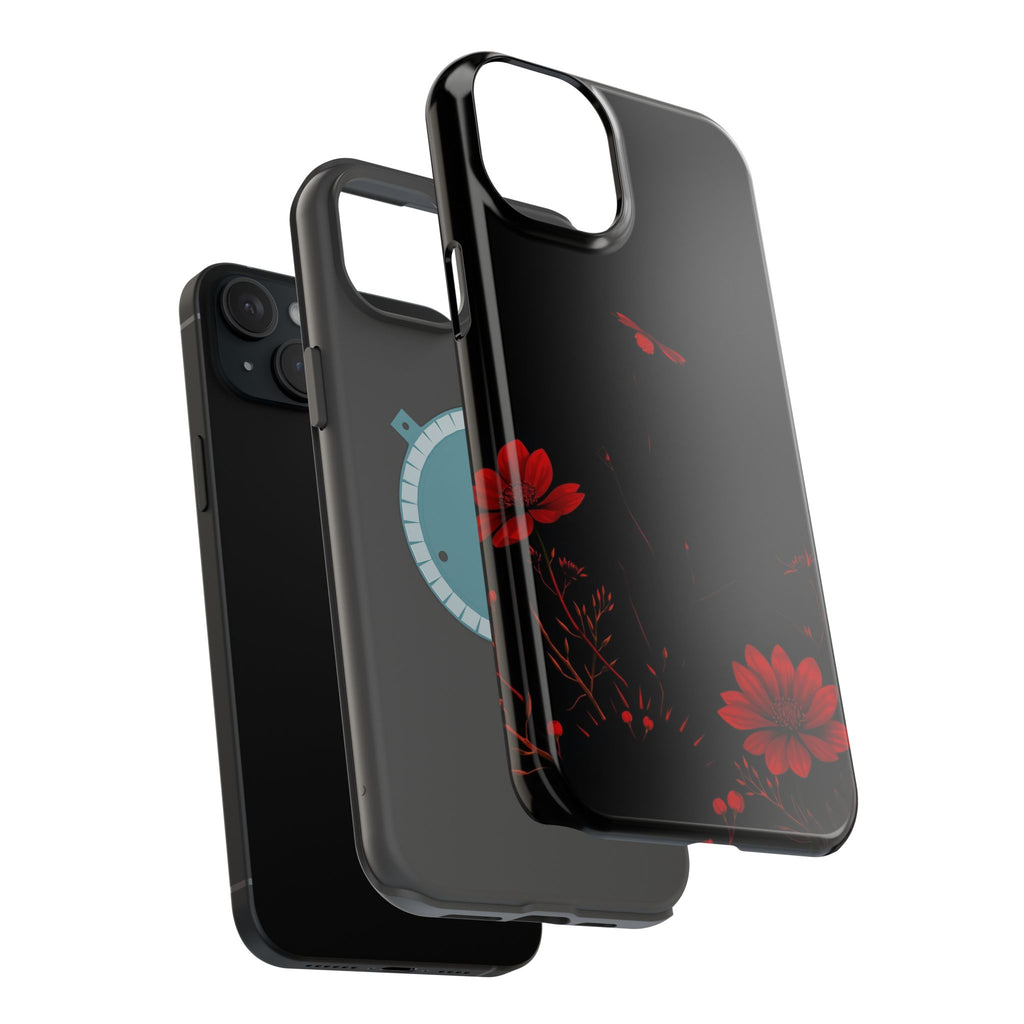 iPhone Black And Crimson Desert Flower Slim Everyday Designer Case · iPhone Case