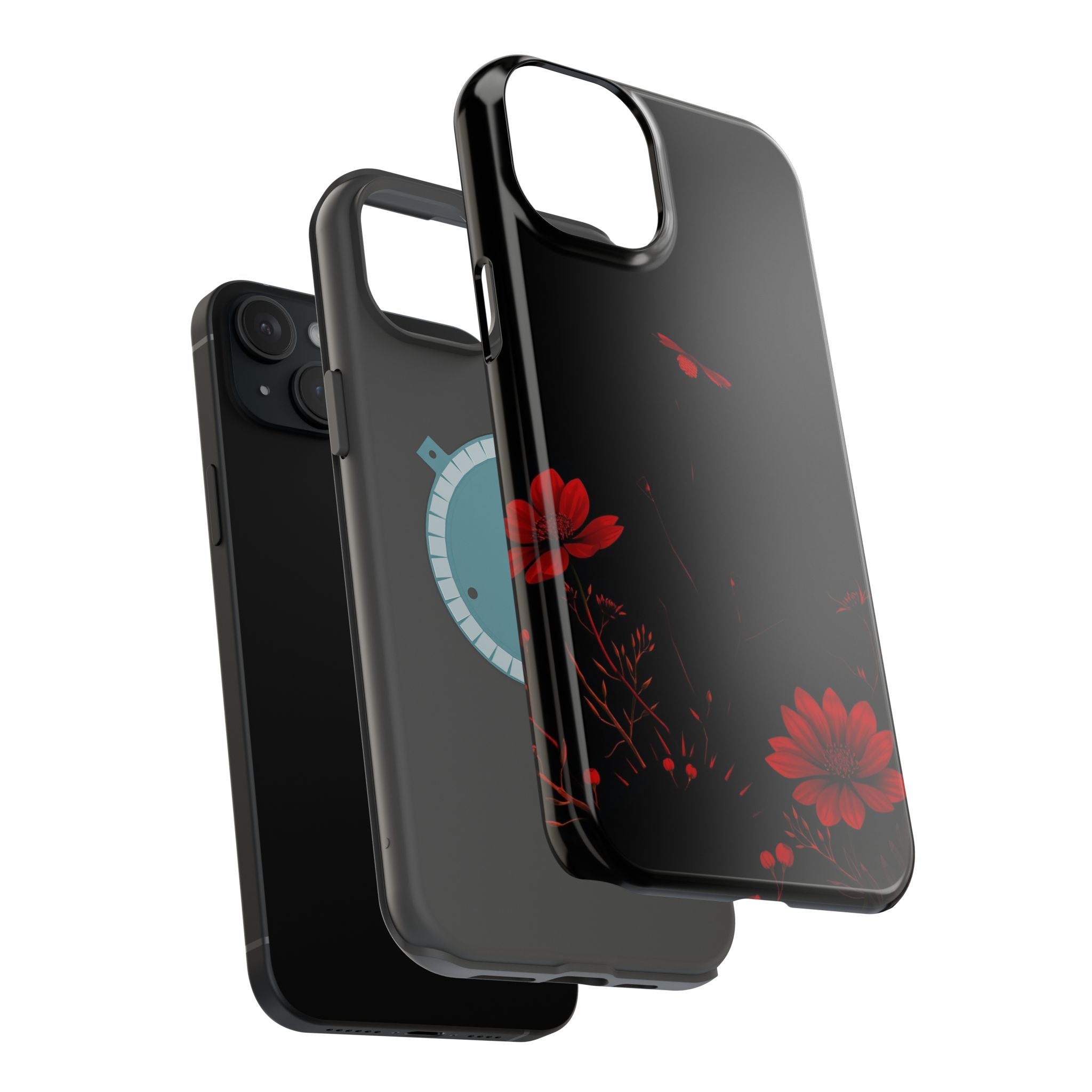 iPhone Black And Crimson Desert Flower Slim Everyday Designer Case · iPhone Case