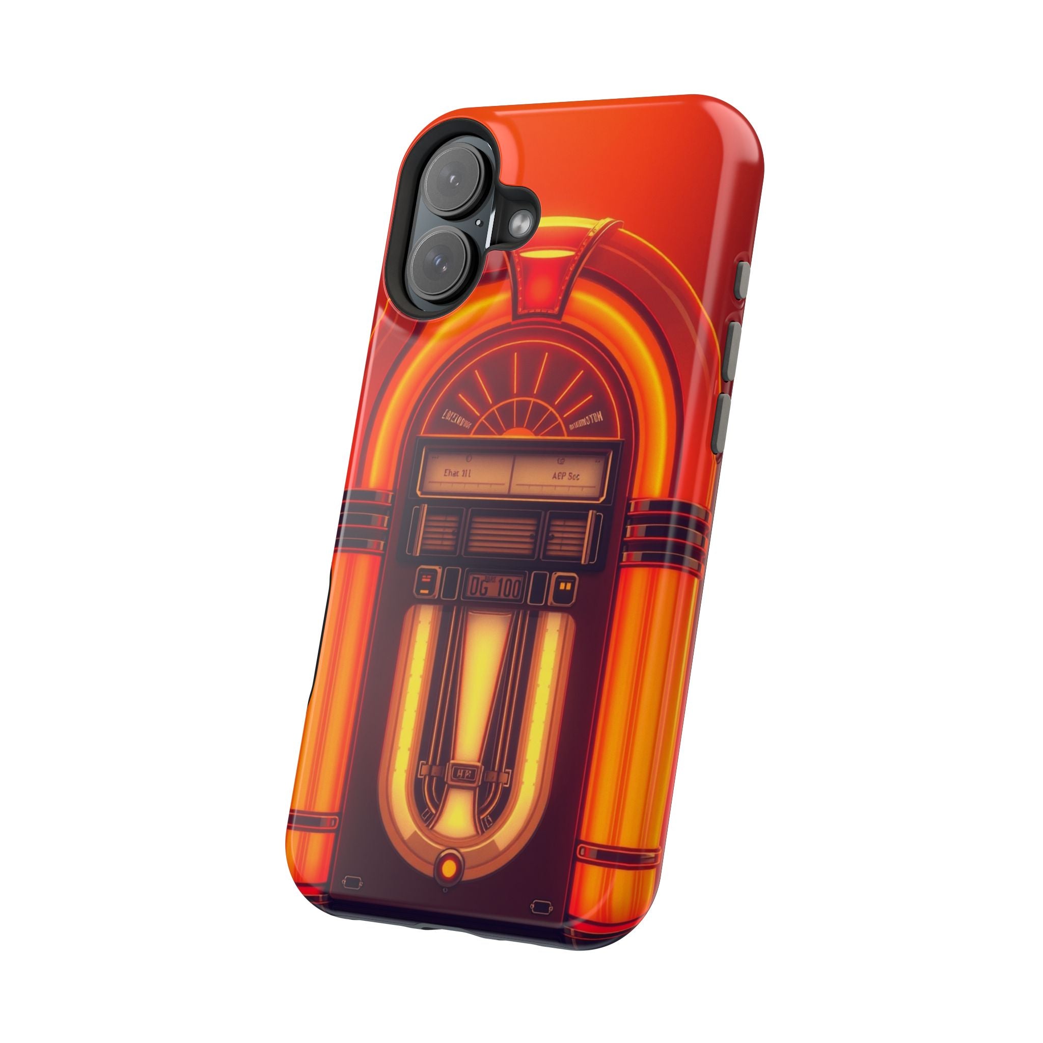 iPhone Jukebox Glow Neon Cyberpunk Bold Modern Everyday Snap Case · iPhone Case