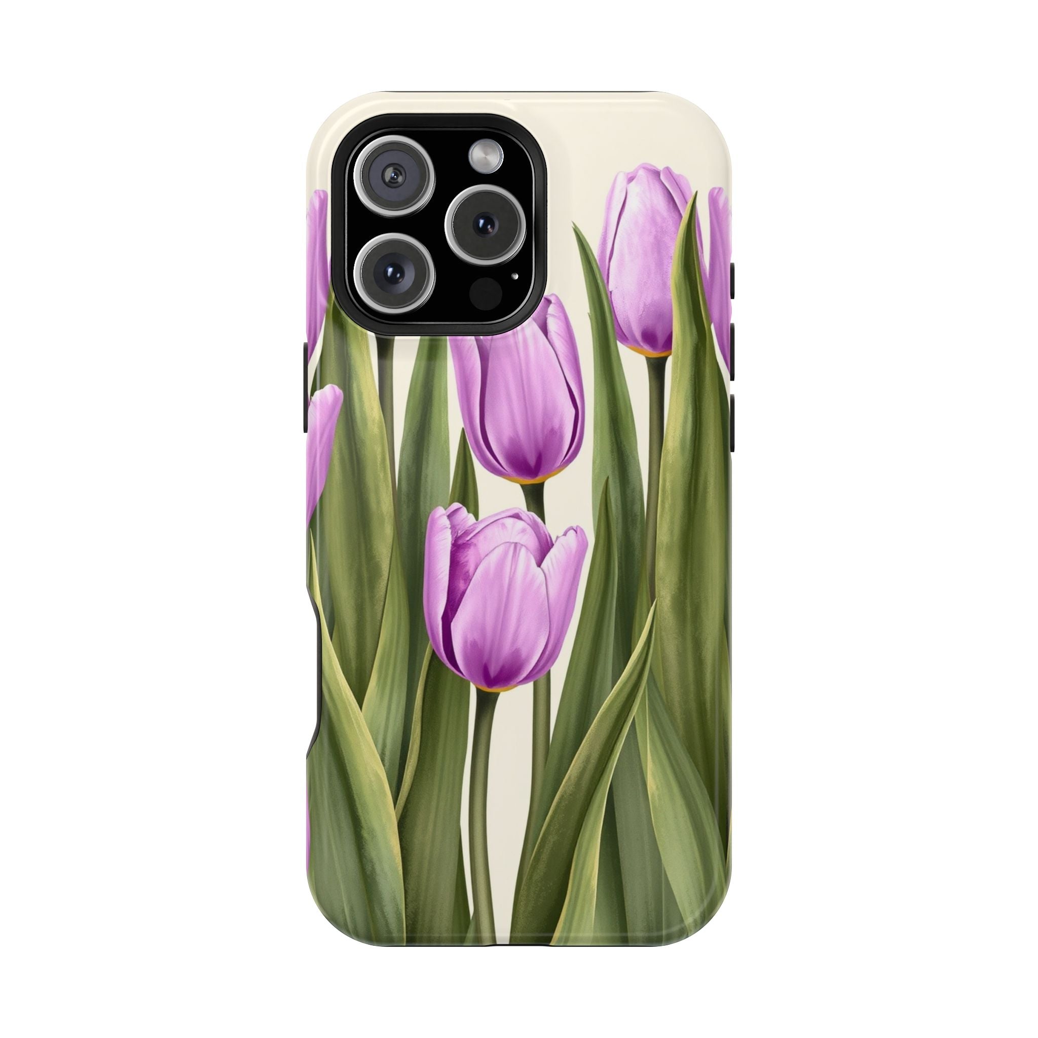 iPhone Tulip Row Electric Art 14 Bold Modern Everyday Snap Case · iPhone Case