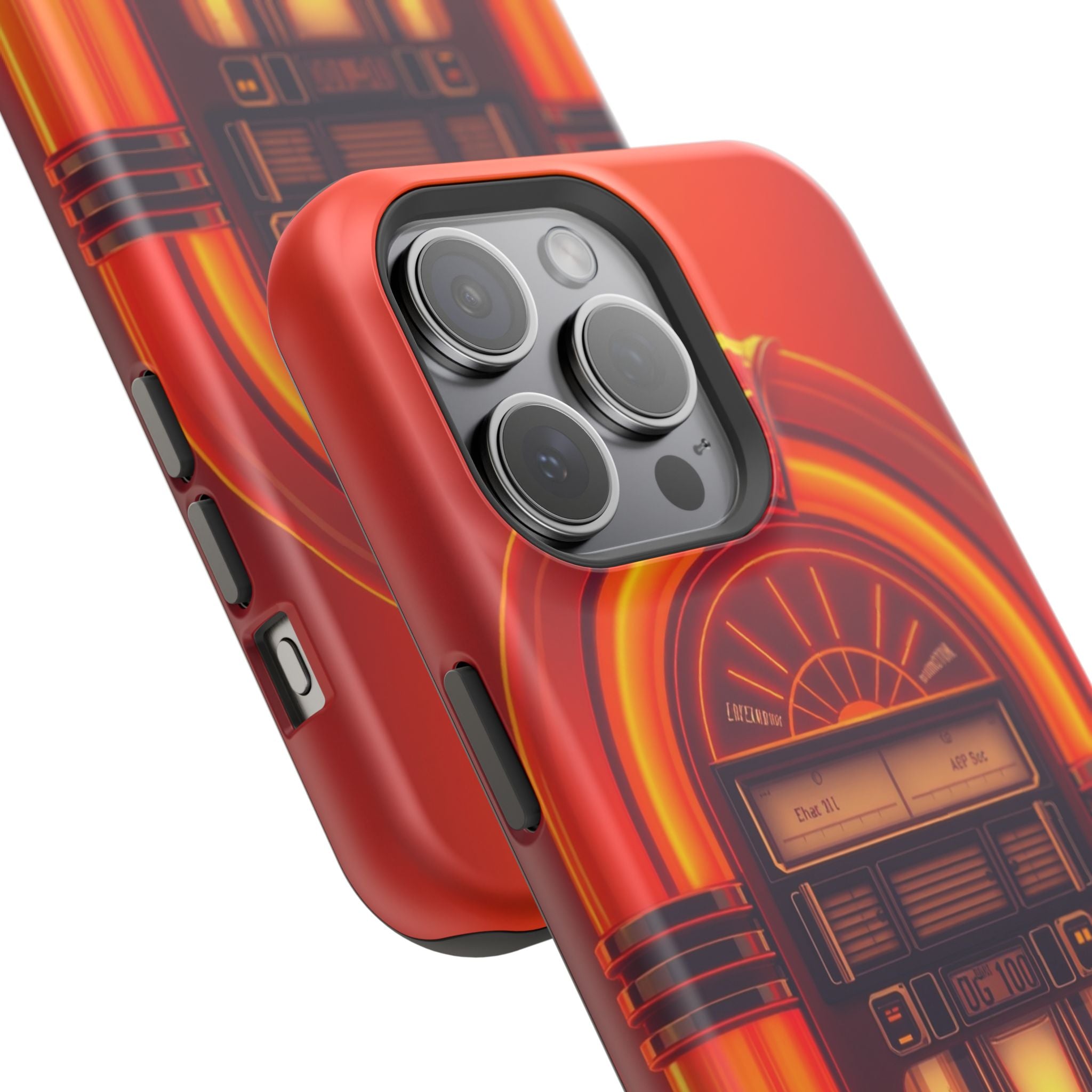 iPhone Jukebox Glow Neon Cyberpunk Bold Modern Everyday Snap Case · iPhone Case