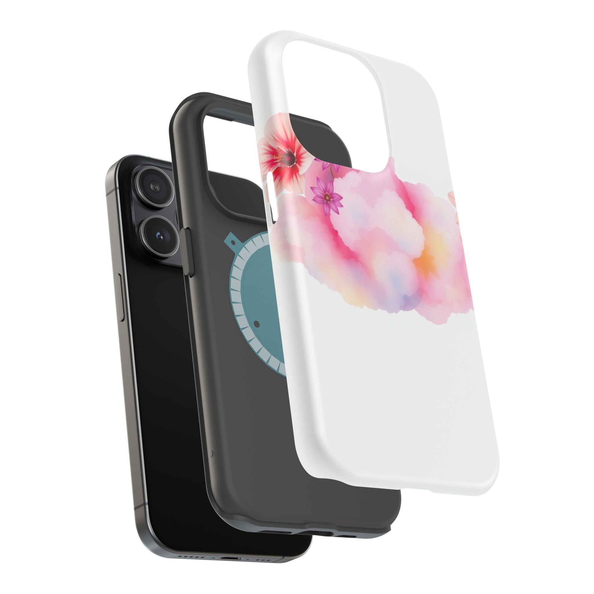 iPhone Pastel Floral Cloud Vibrant Watercolor Carry Case Slim Snap Case · iPhone