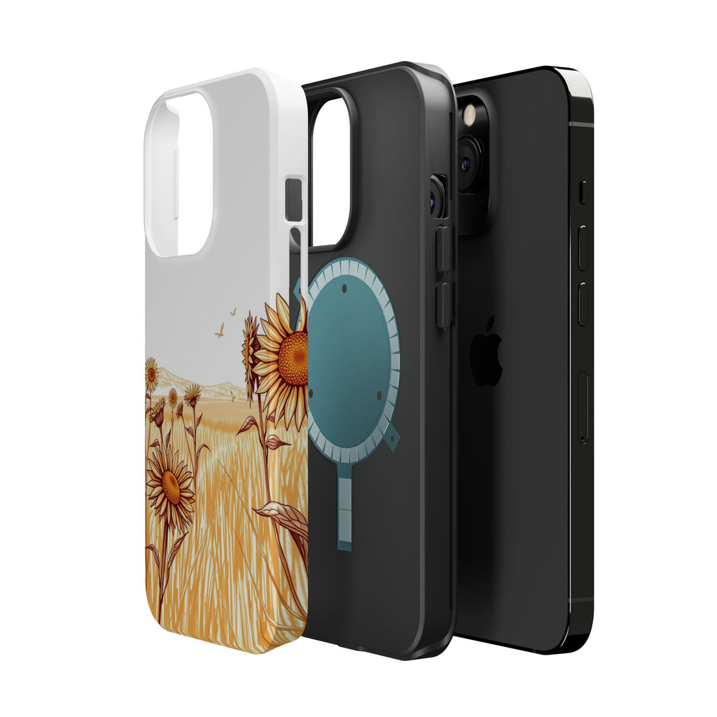 iPhone Burnt Orange And Sand Sunflower Prairie Soft iPhone Finish · iPhone Case